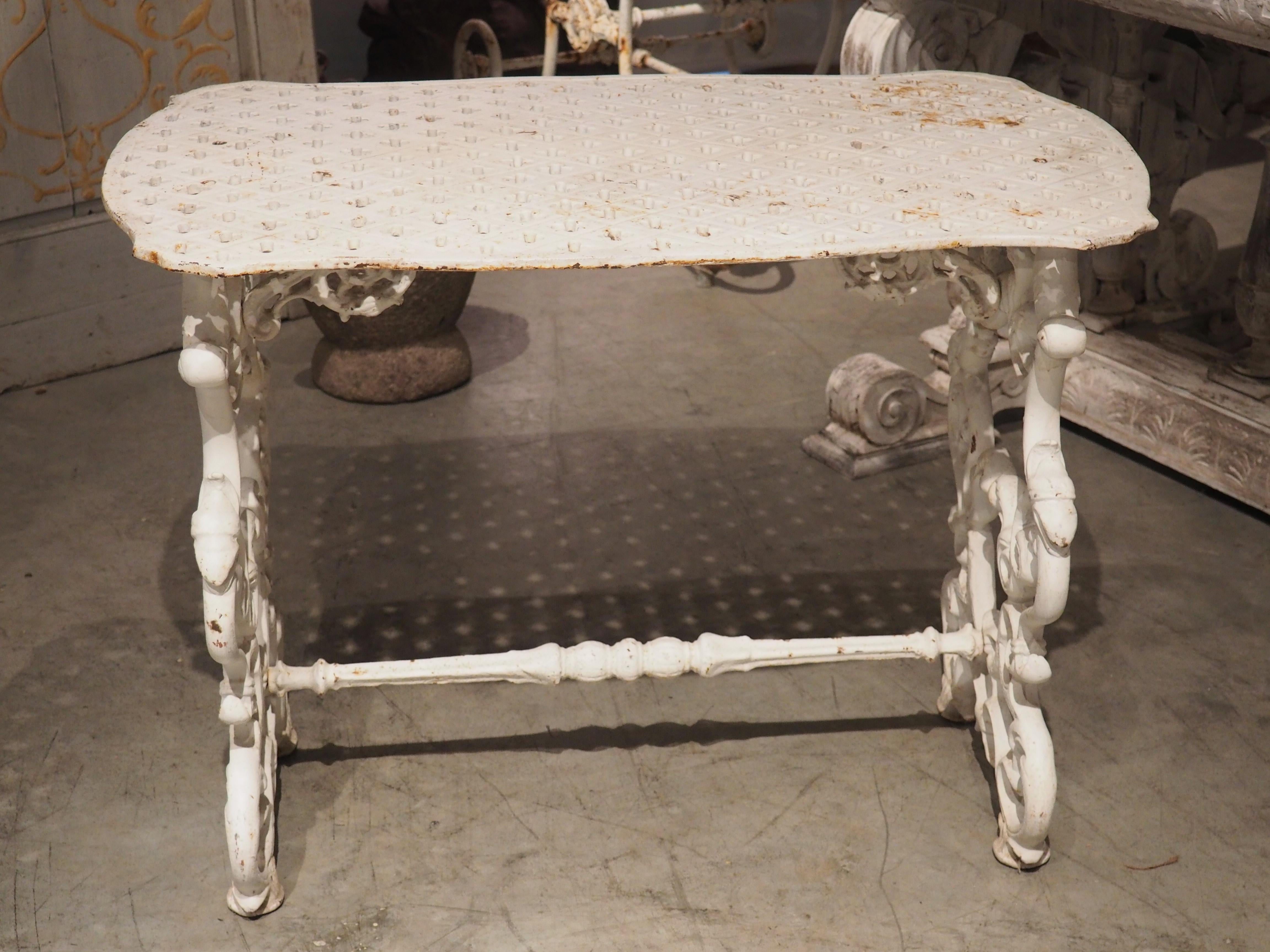 Early 1900's Painted Cast Iron Table from France 10