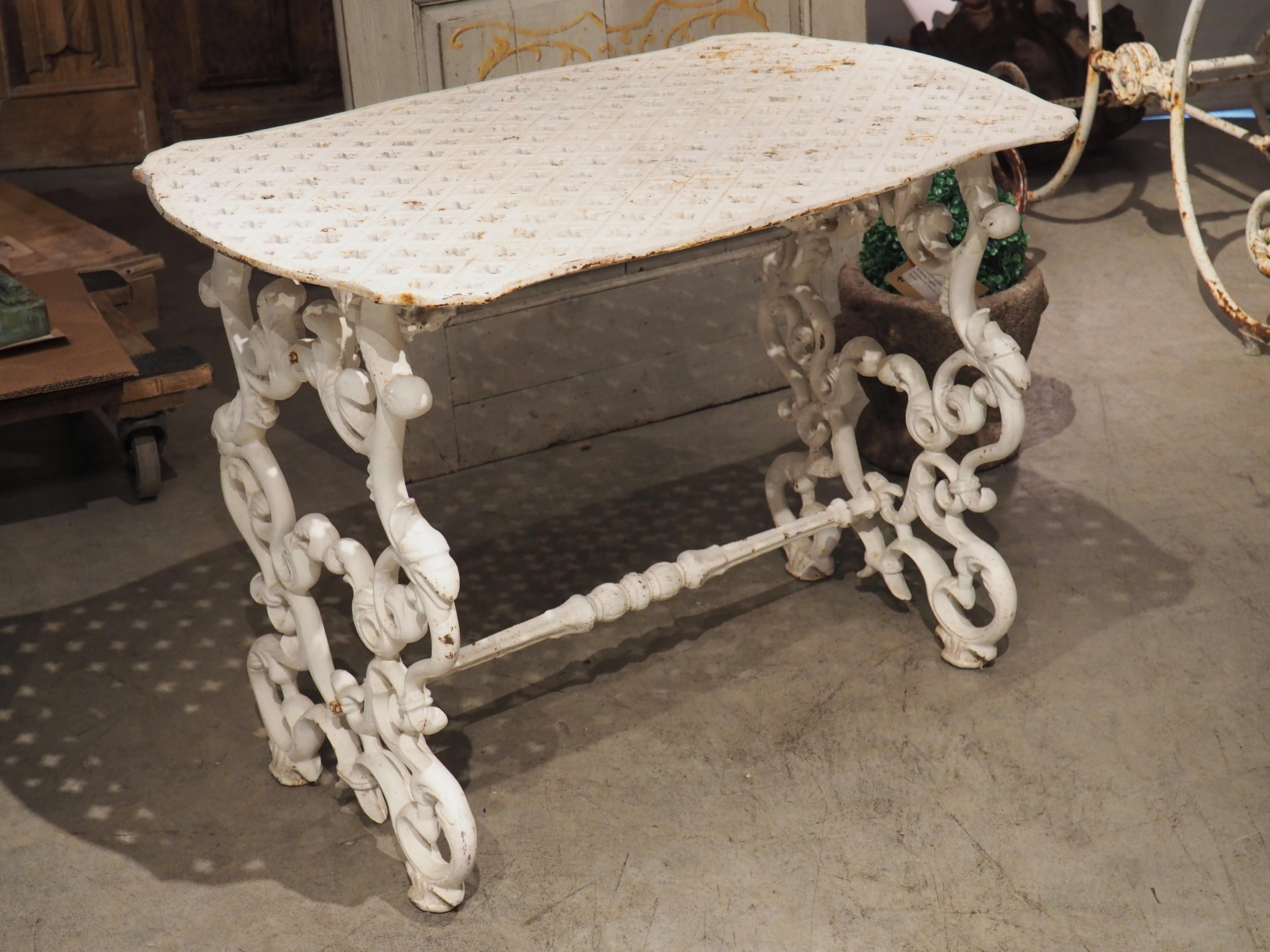 Early 1900's Painted Cast Iron Table from France 14