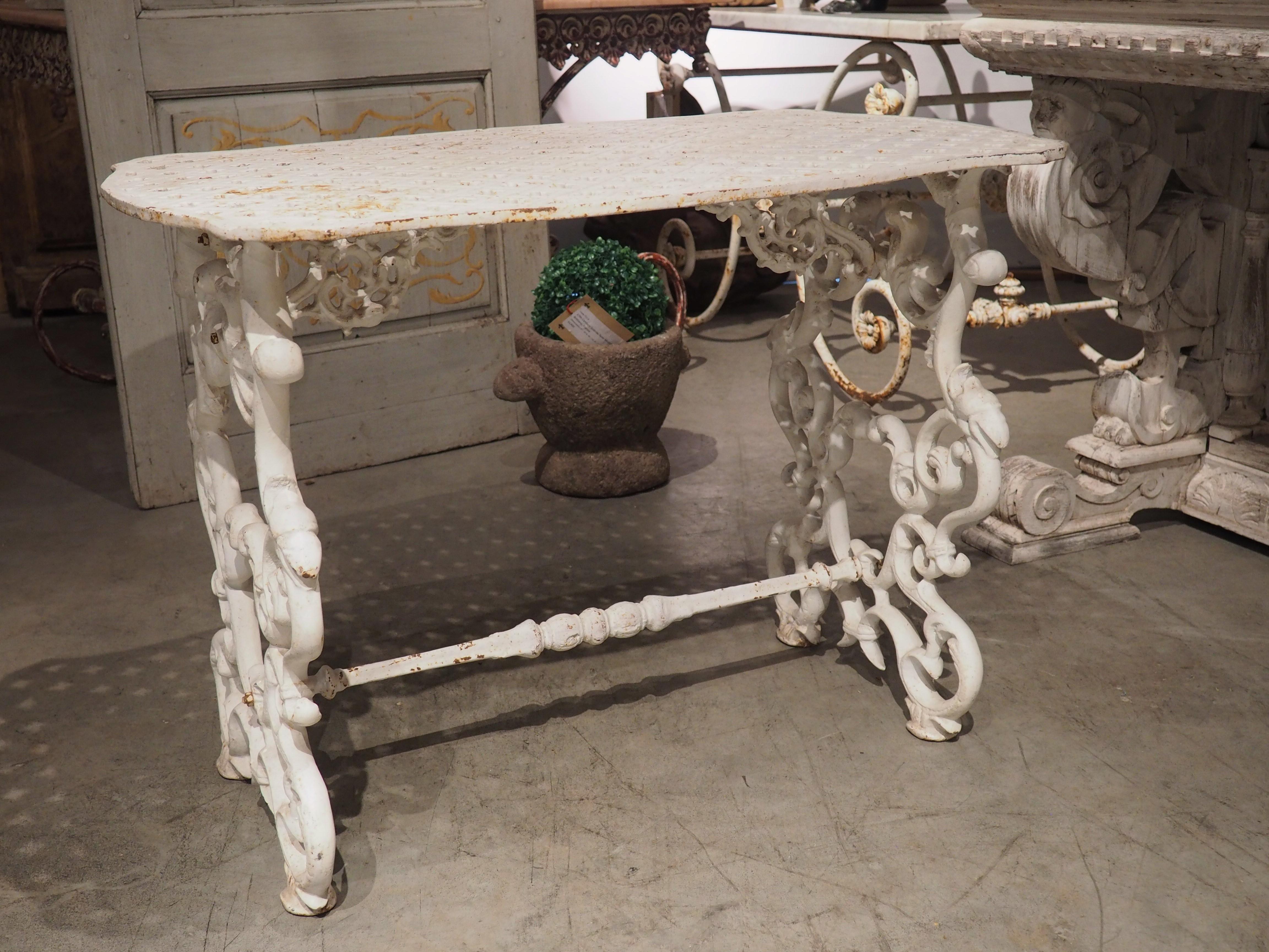 Early 1900's Painted Cast Iron Table from France 3