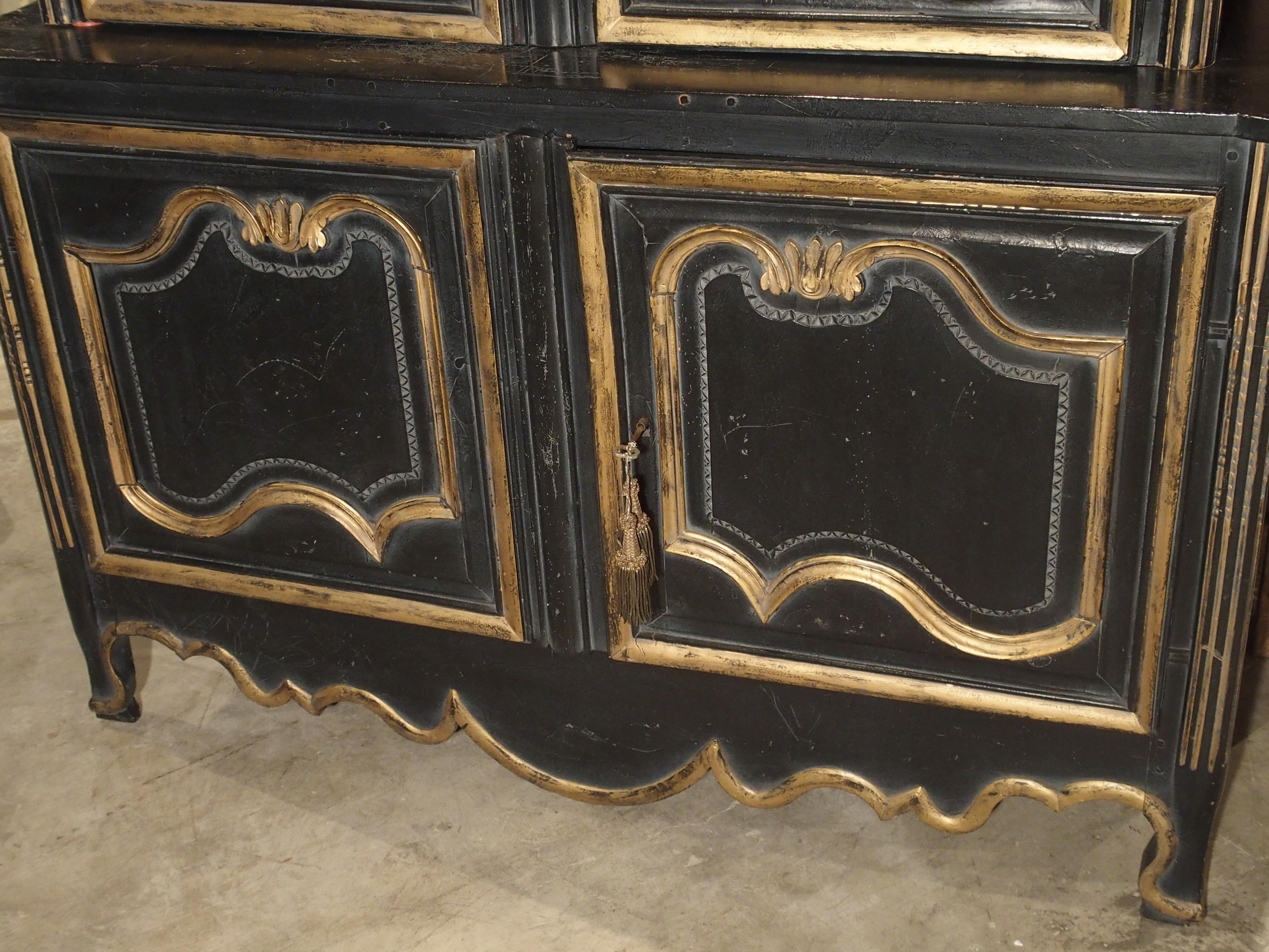 Early 1900s Painted French Buffet Deux Corps 7