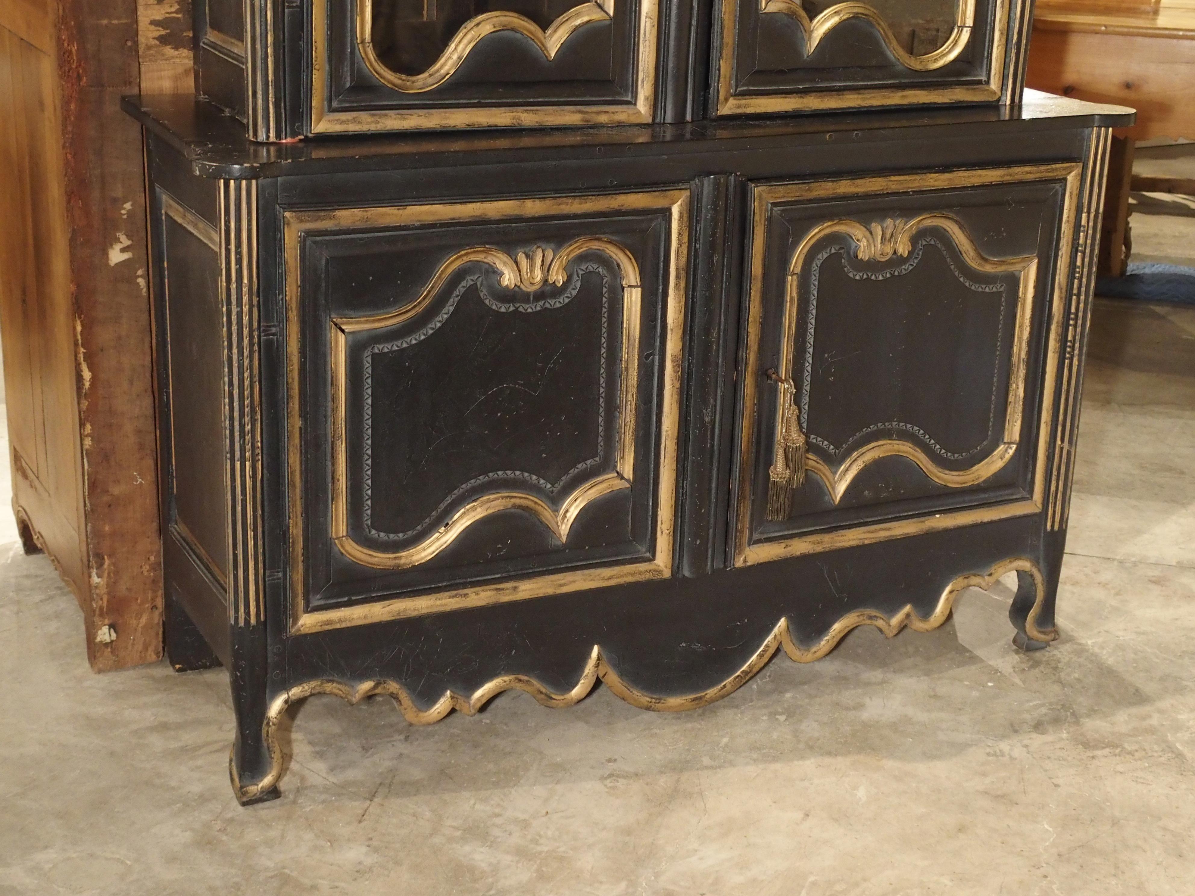 Early 1900s Painted French Buffet Deux Corps 11