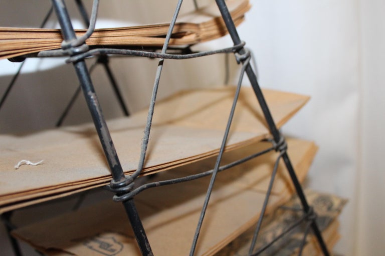 Early 1900s Paper Bag Storage Rack Display For Sale at 1stDibs paper rack display