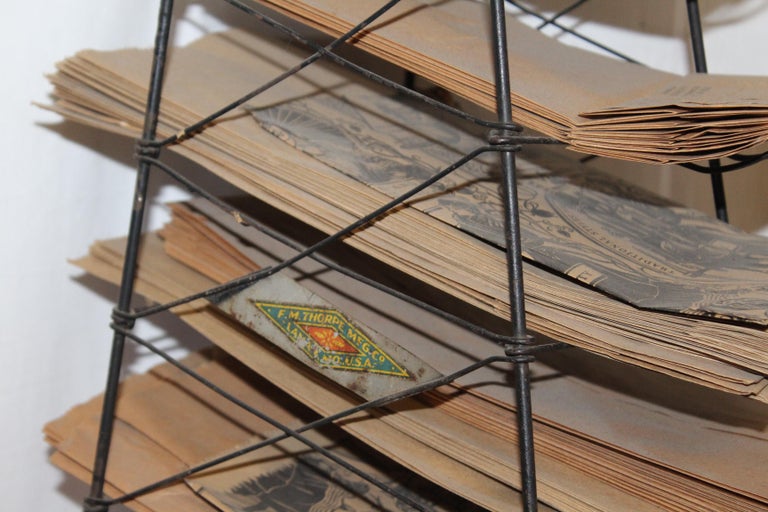 Early 1900s Paper Bag Storage Rack Display For Sale at 1stDibs paper rack display