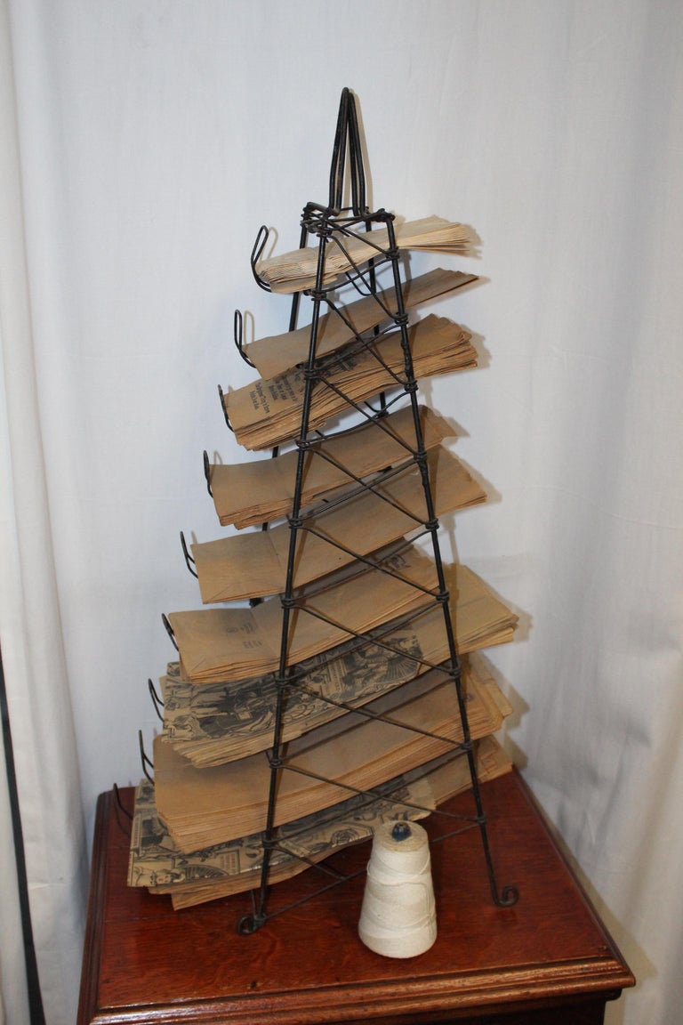 Early 1900s Paper Bag Storage Rack Display For Sale at 1stDibs paper rack display