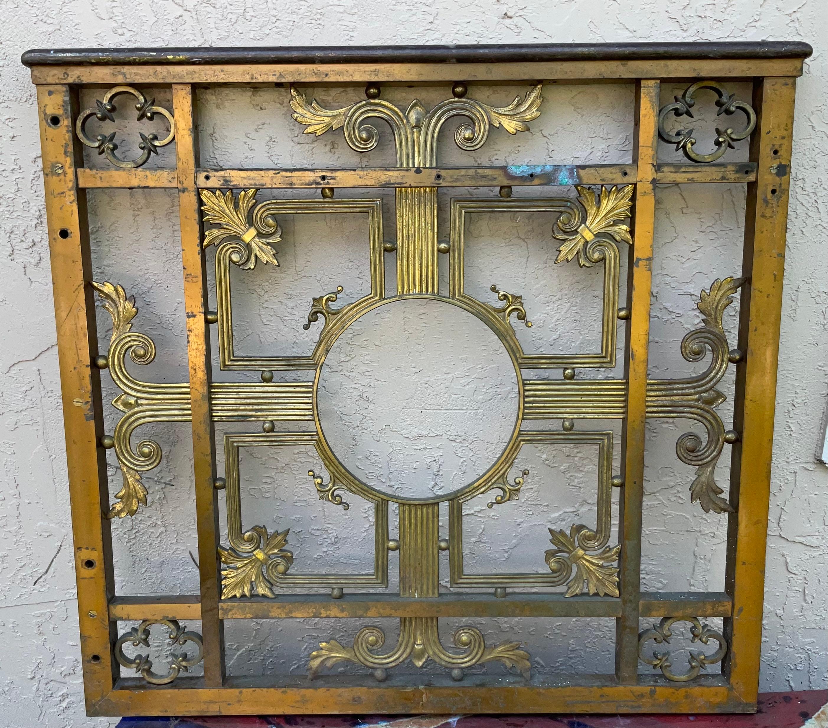 American Early 1900's Patinated Bronze Garden Gate Door/ Pedestrian Gate For Sale