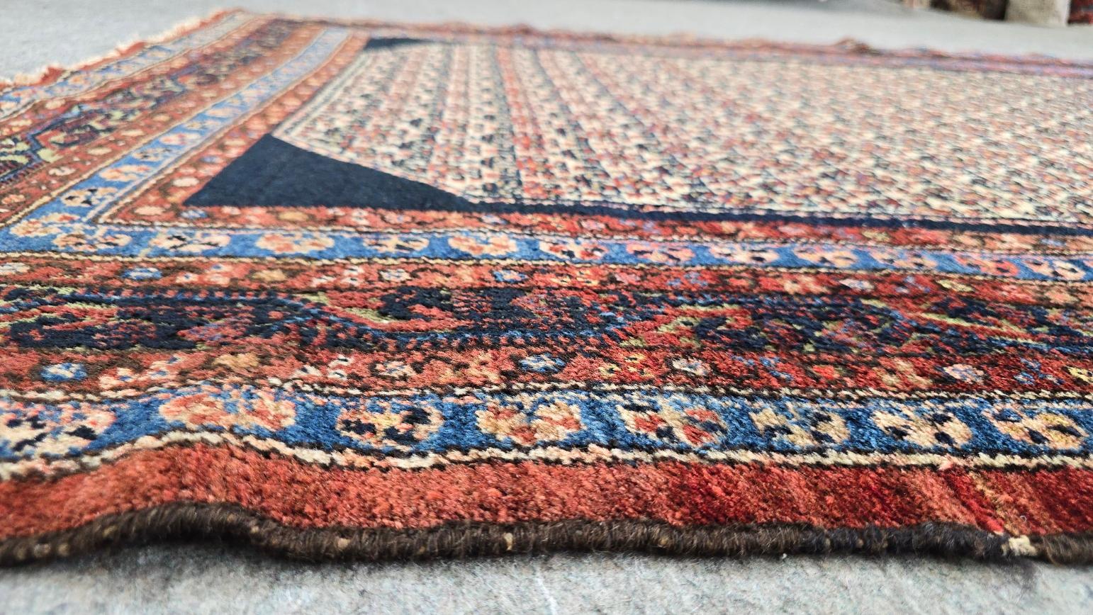 Noué à la main Tapis persan Malayer du début des années 1900 (Design/One) 4x6 en vente