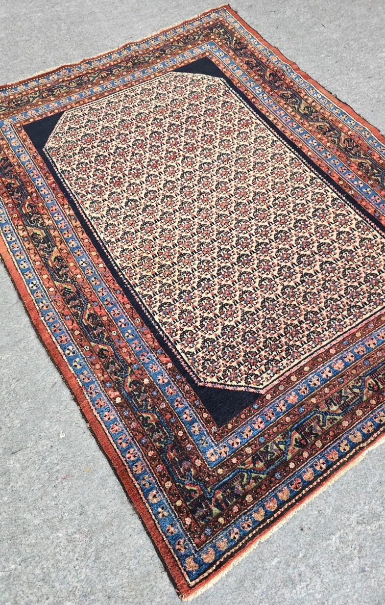 Début du 20ème siècle Tapis persan Malayer du début des années 1900 (Design/One) 4x6 en vente
