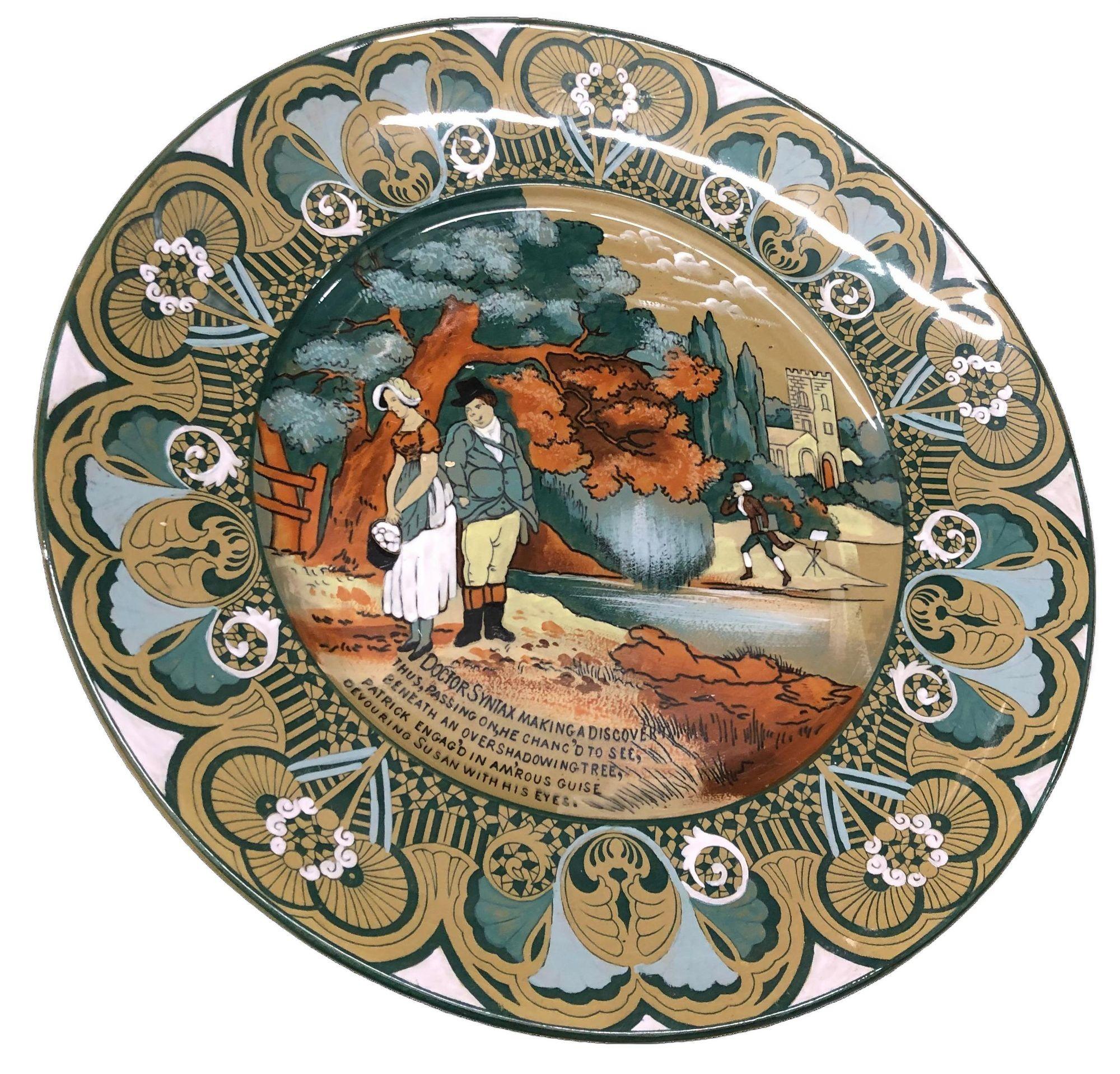 Alfarería de principios de 1900 Buffalo Pottery Plato Deldare 