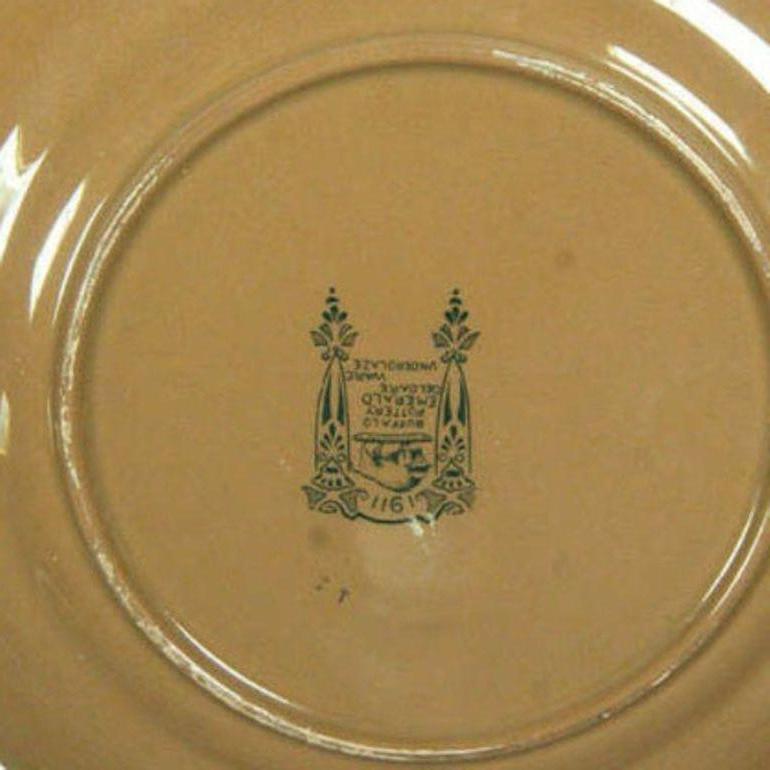 Alfarería de principios de 1900 Buffalo Pottery Plato Deldare 