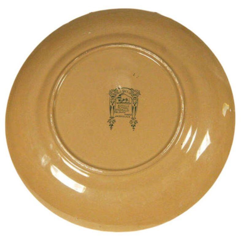 Alfarería de principios de 1900 Buffalo Pottery Plato Deldare 