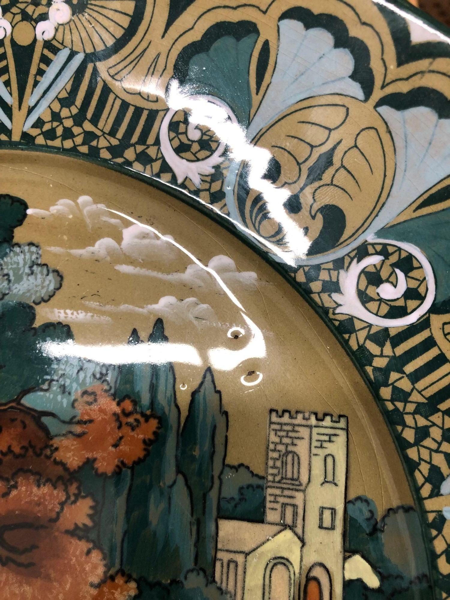 Alfarería de principios de 1900 Buffalo Pottery Plato Deldare 