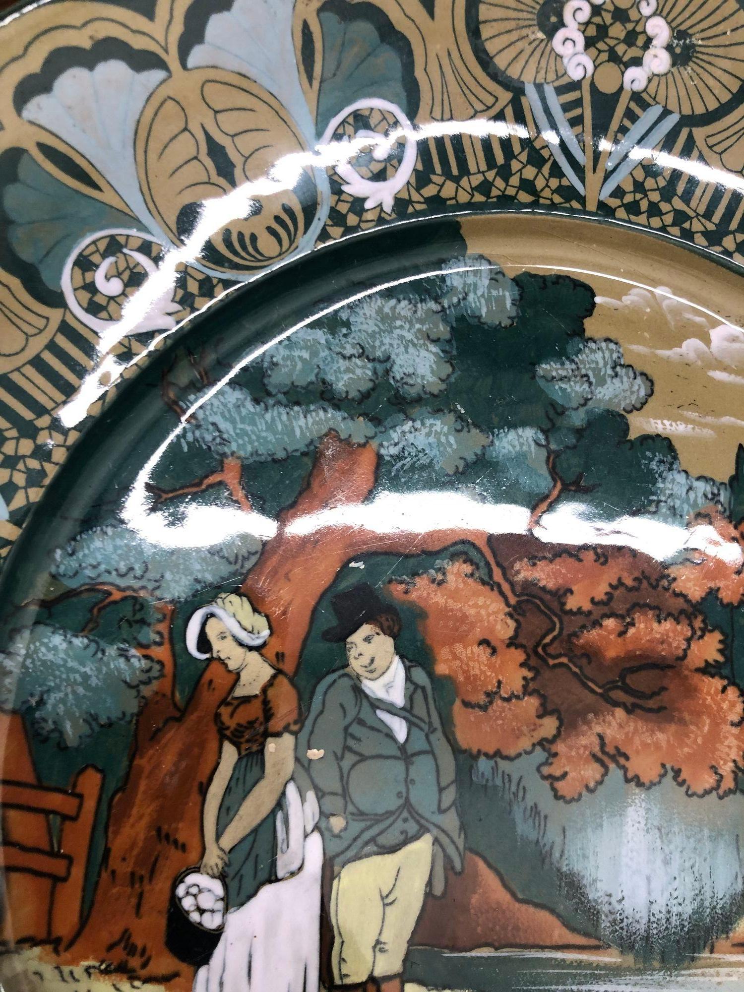 Alfarería de principios de 1900 Buffalo Pottery Plato Deldare 