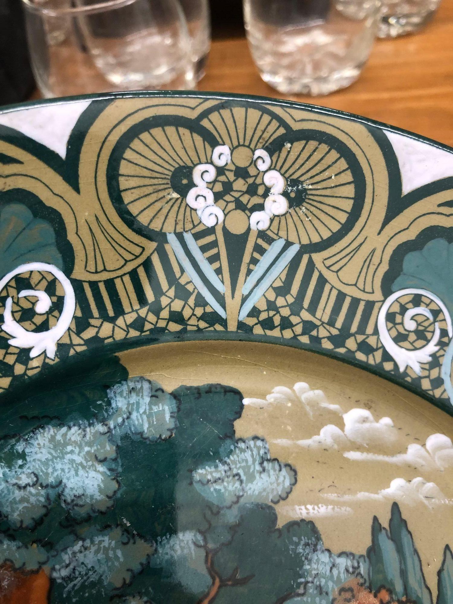 Alfarería de principios de 1900 Buffalo Pottery Plato Deldare 