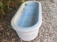 Early 1900s Rare Antique Free Standing Italian Marble Bathtub