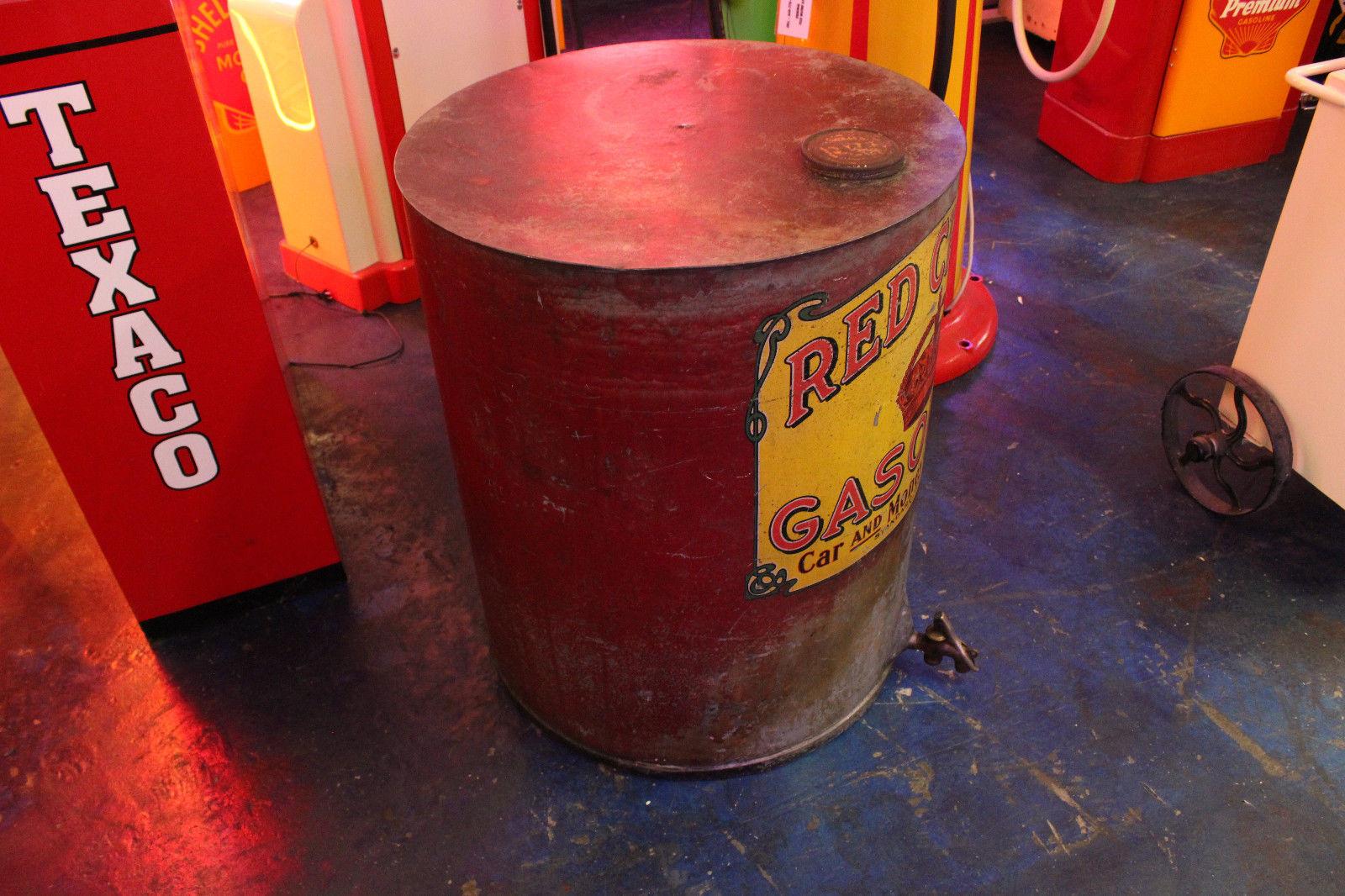Early 1900s Red Crown Standard Oil Original Gasoline Barrel For Sale 4