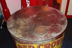 Early 1900s Red Crown Standard Oil Original Gasoline Barrel