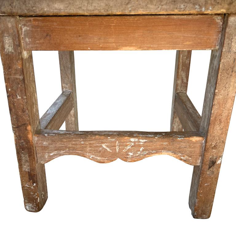 Early 1900s Spanish Rustic Antique Hand Carved Wood Child's Chair - Spain In Good Condition For Sale In Oklahoma City, OK