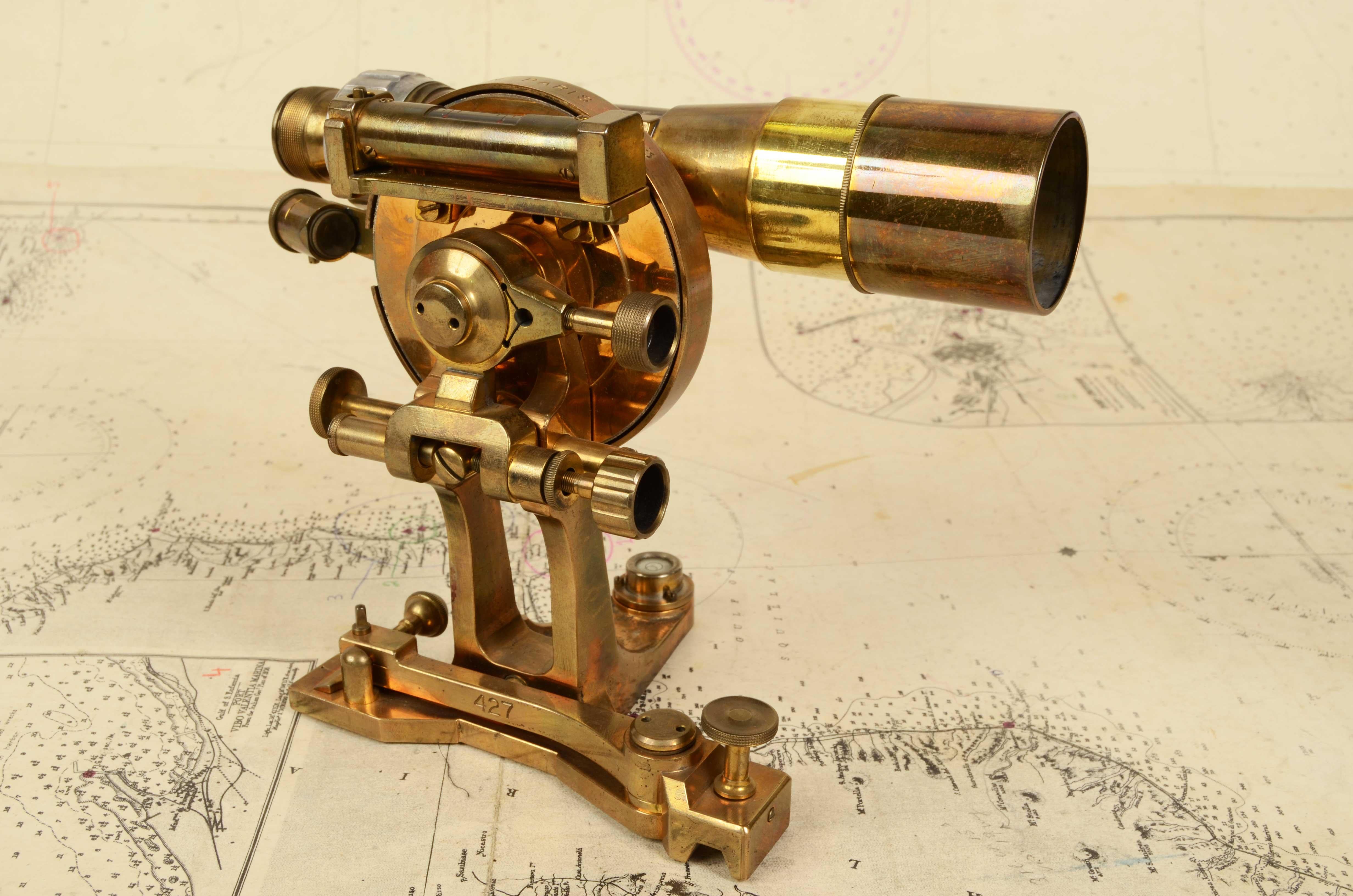 Early 1900s Telescope Diopter Praetorian Tablet Secretan Paris Antique Surveyor 3
