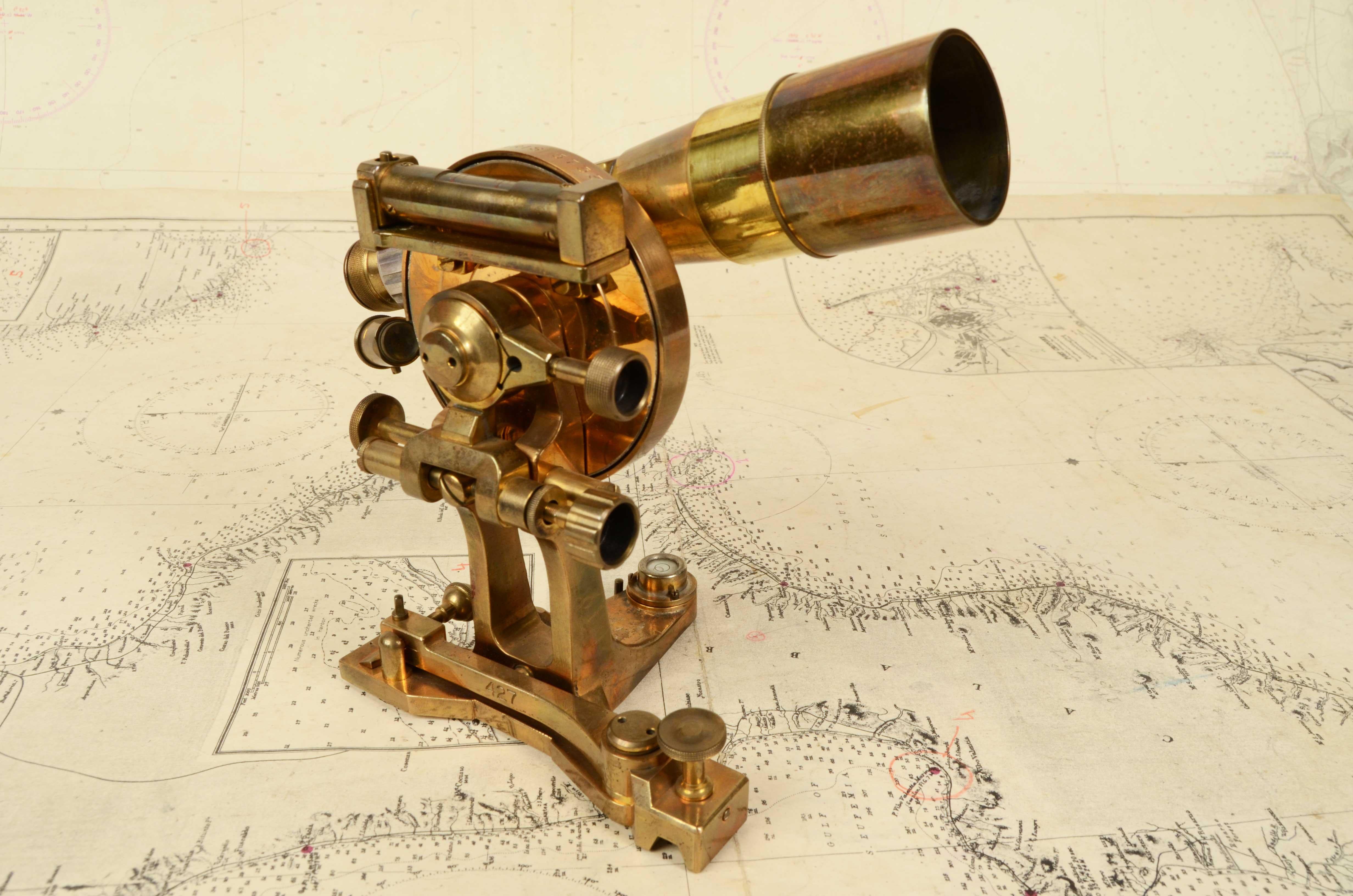 Early 1900s Telescope Diopter Praetorian Tablet Secretan Paris Antique Surveyor 5