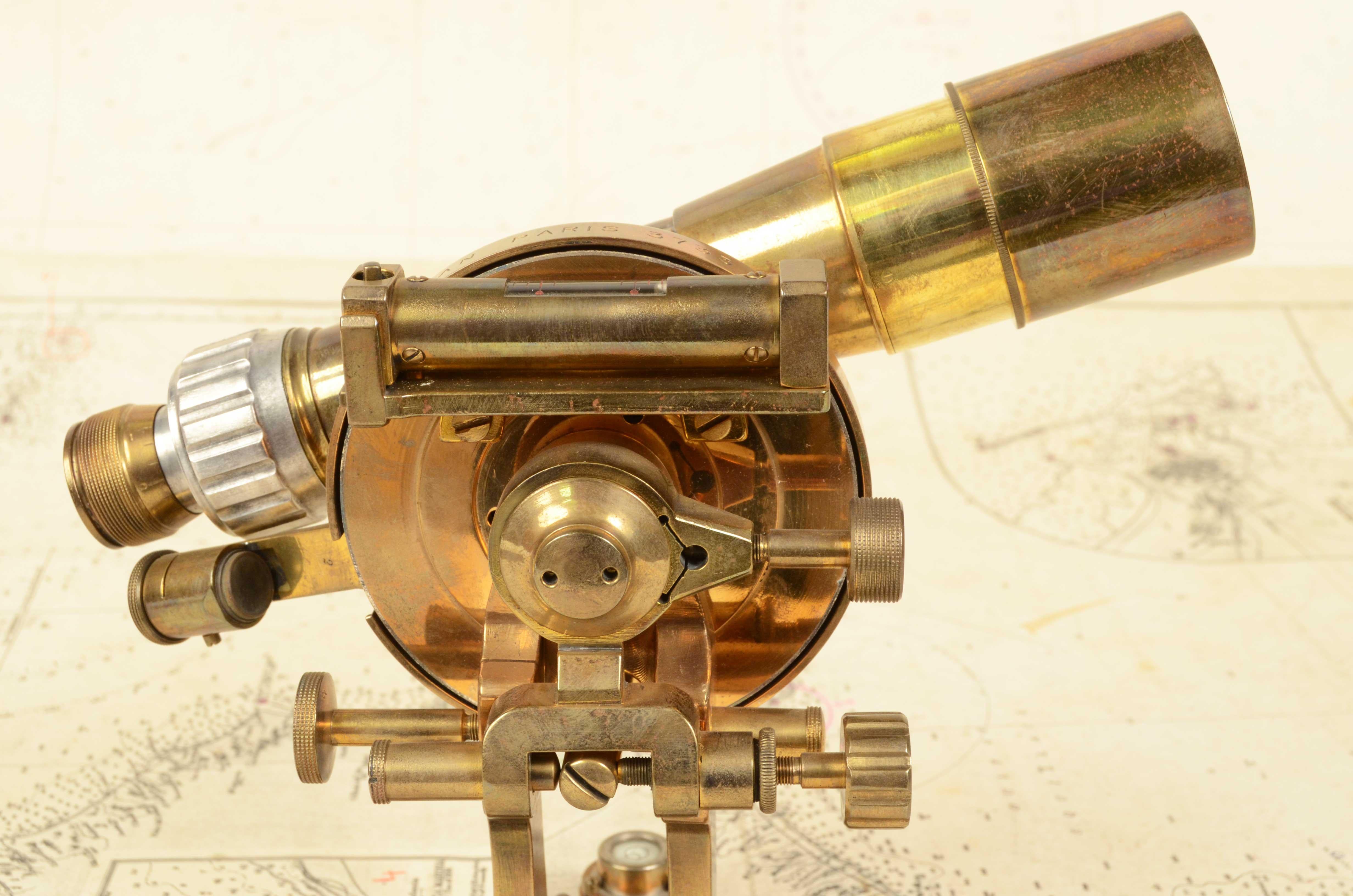 Early 1900s Telescope Diopter Praetorian Tablet Secretan Paris Antique Surveyor 6
