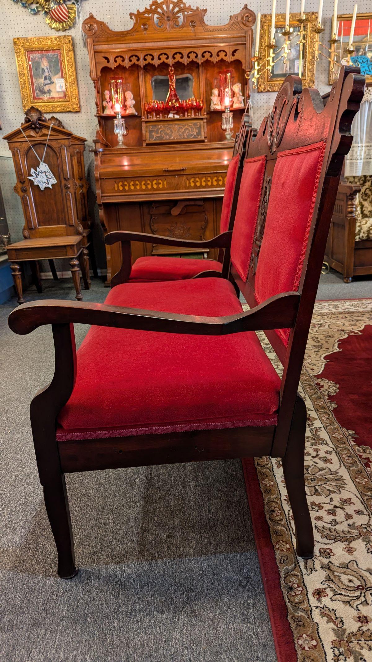 Juego de salón victoriano de 3 piezas de principios de 1900 en venta 1