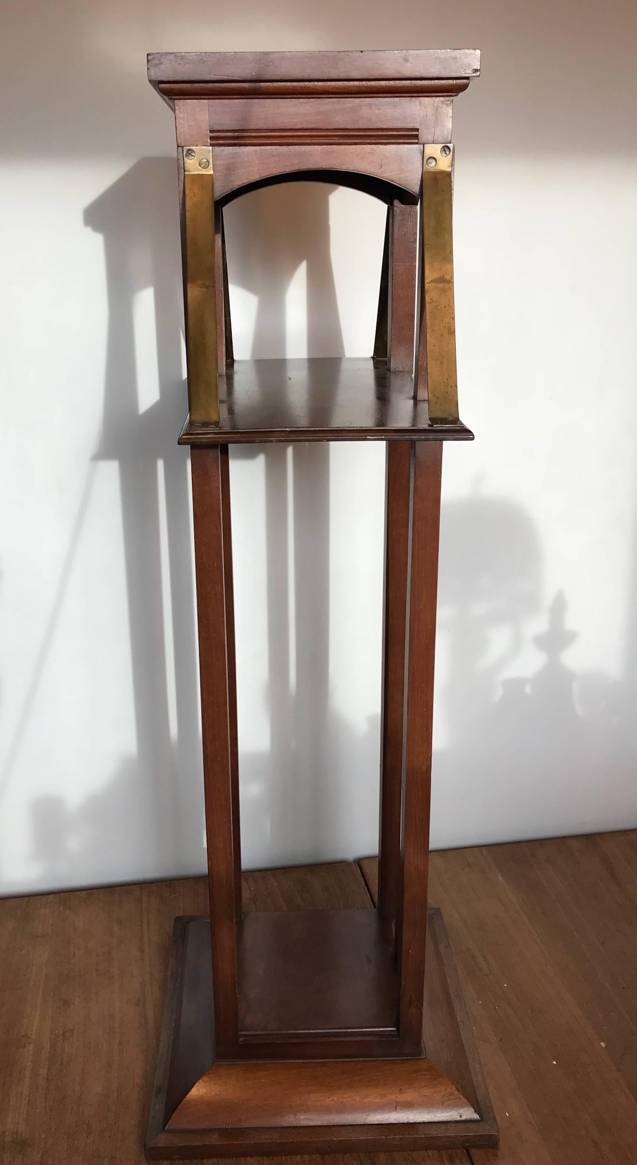 Early 1900s Viennese Secession & Joseff Hoffmann Style Pedestal Display Stand 3