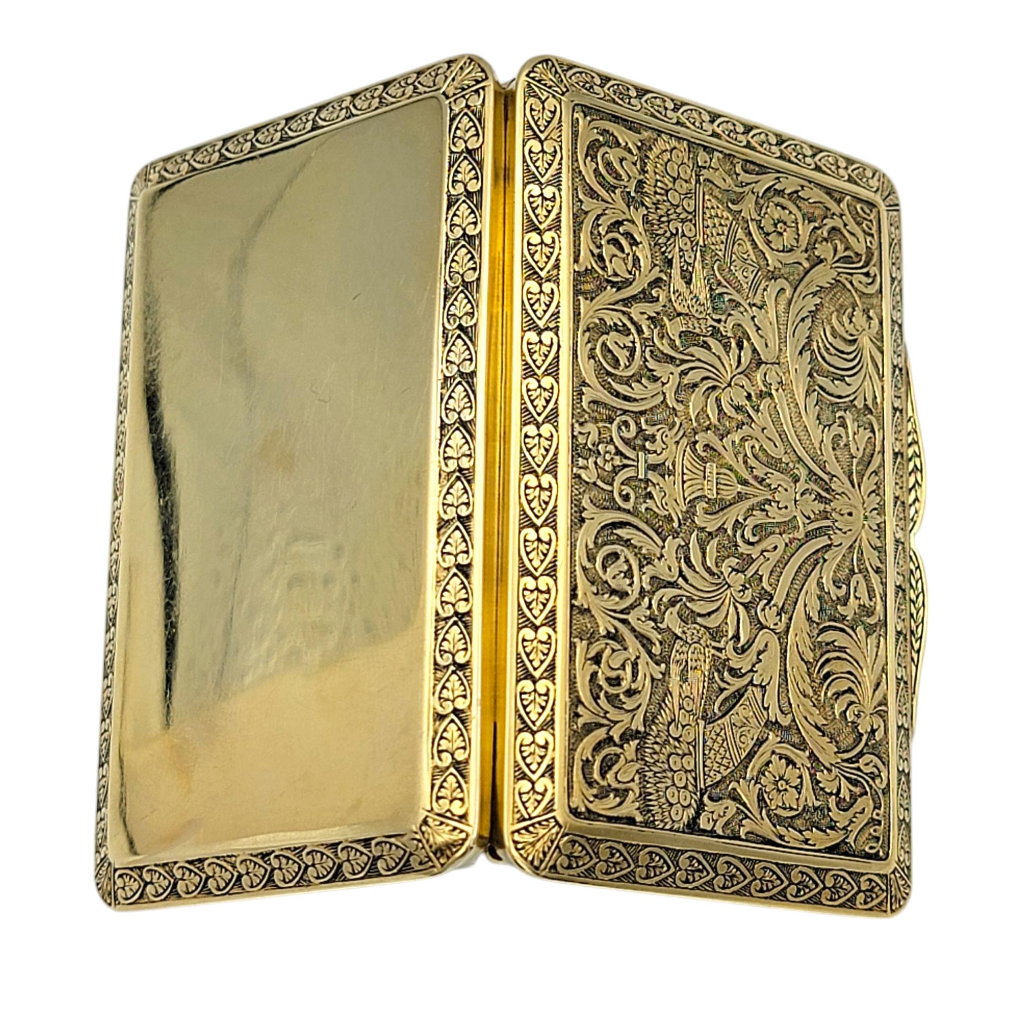 Frühe 1900er Jahre Vintage graviert verziert Scharnier Schnupftabakdose in 18 Karat Gelbgold im Zustand „Gut“ im Angebot in Scottsdale, AZ