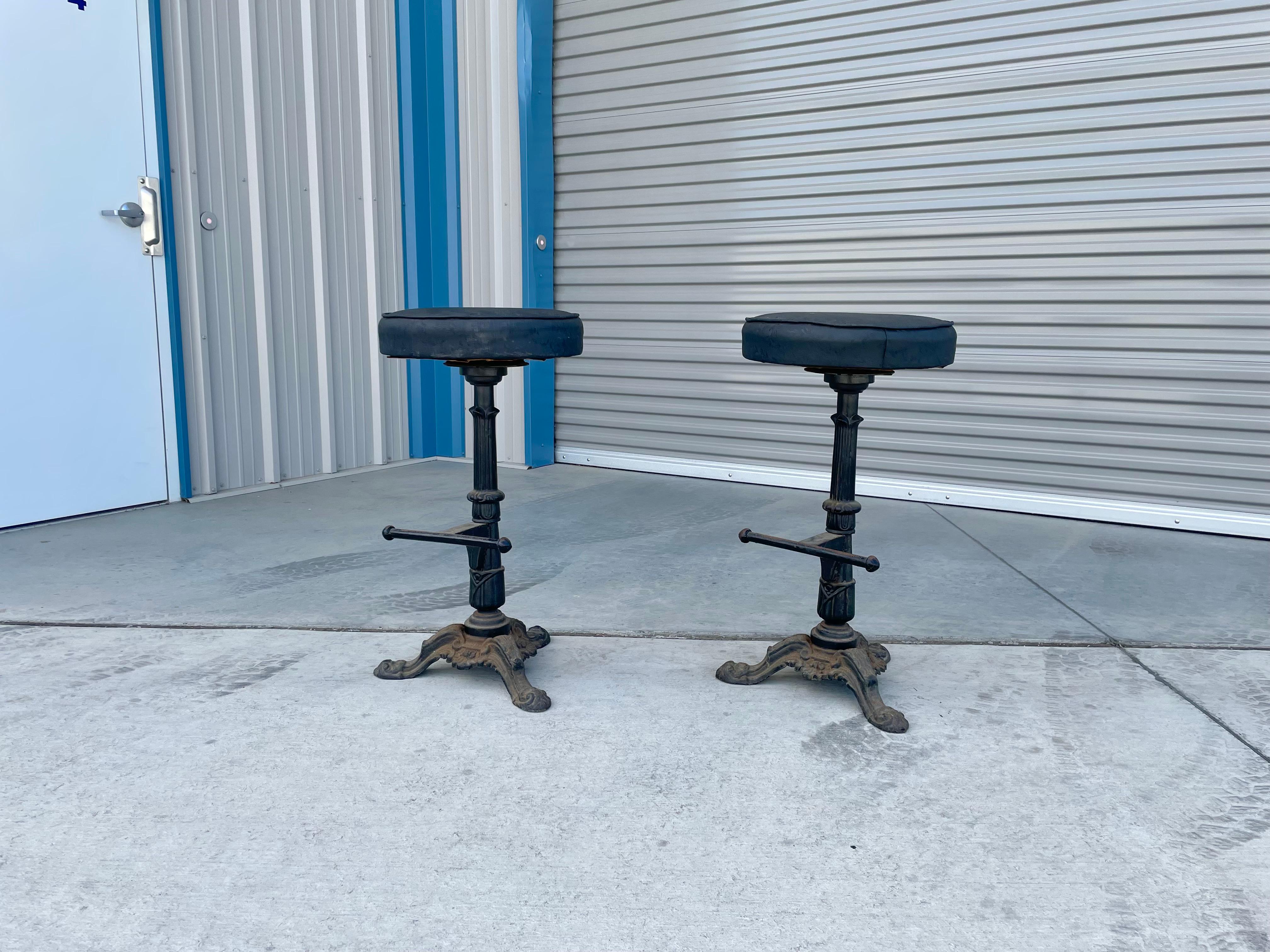 vintage cast iron bar stools