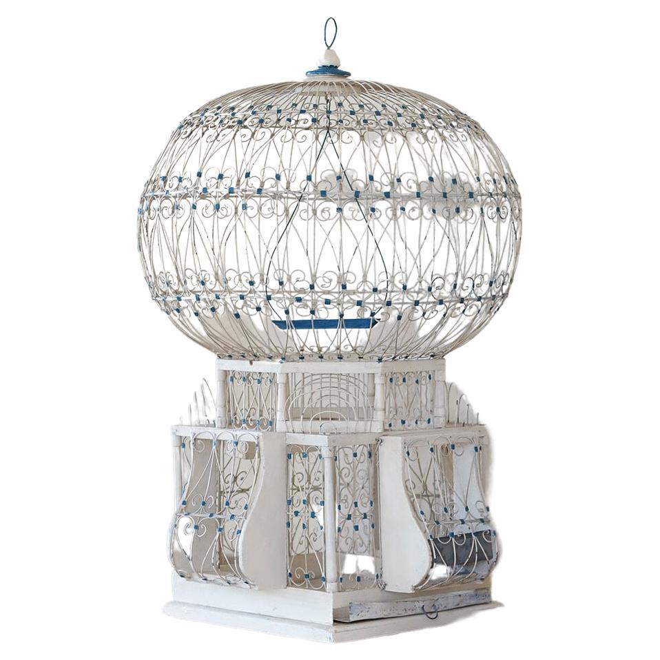 Cage à oiseaux italienne vintage du début des années 1900