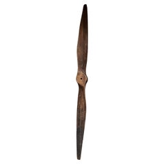Early 1900s Vintage Solid Wood Airplane Propeller Sculpture Wall Decoration