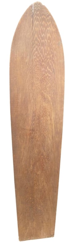 Early-1900s Waikiki Hawaiian Wood Plank Surfboard