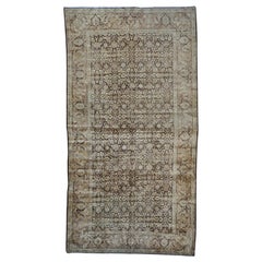 1900s Light Brown Antique Persian Tabriz Rug - 6
0" x 11
3"