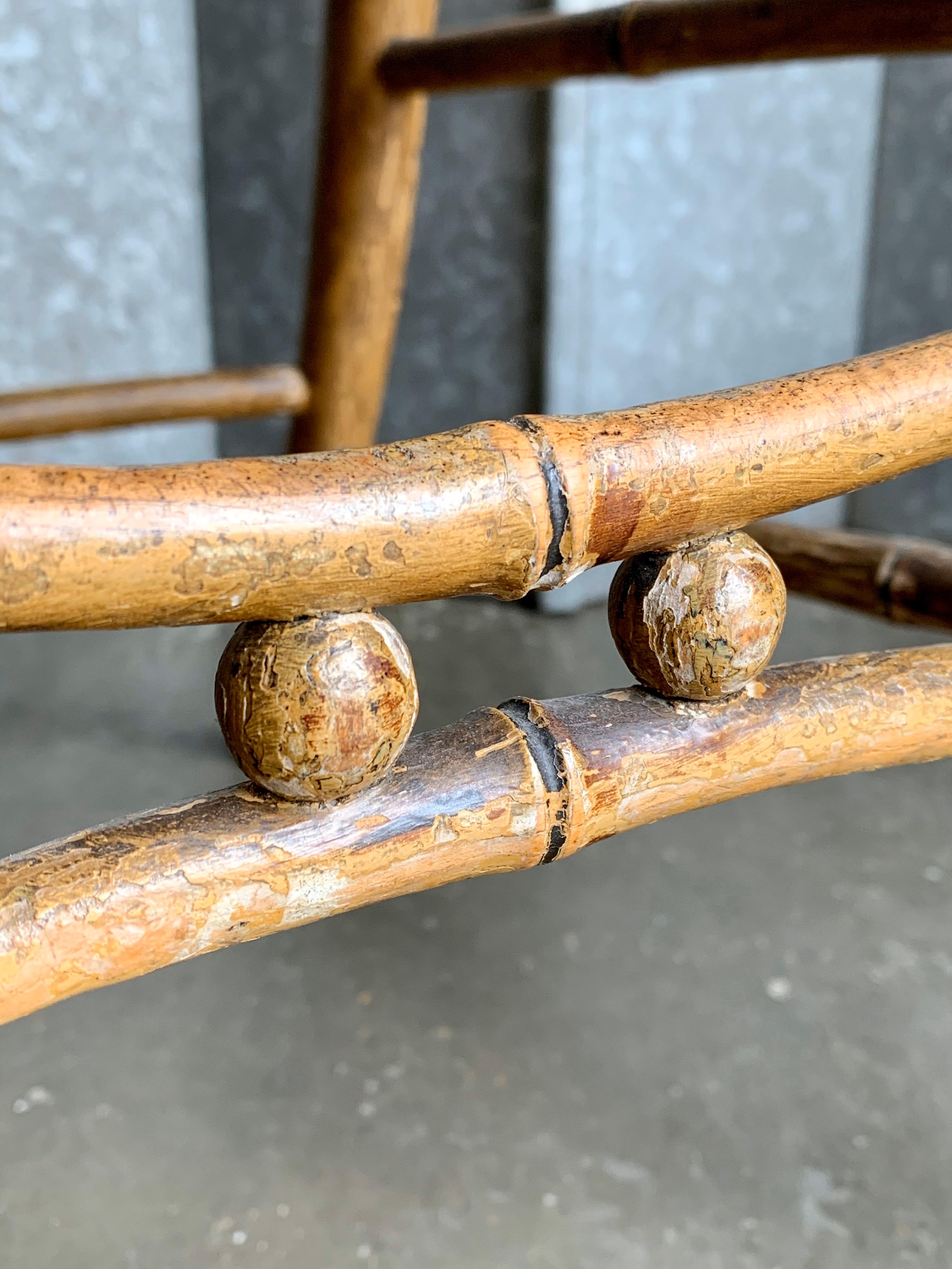 Early 19th Century Regency Period Faux Bamboo Armchair with Cane Seat For Sale 3