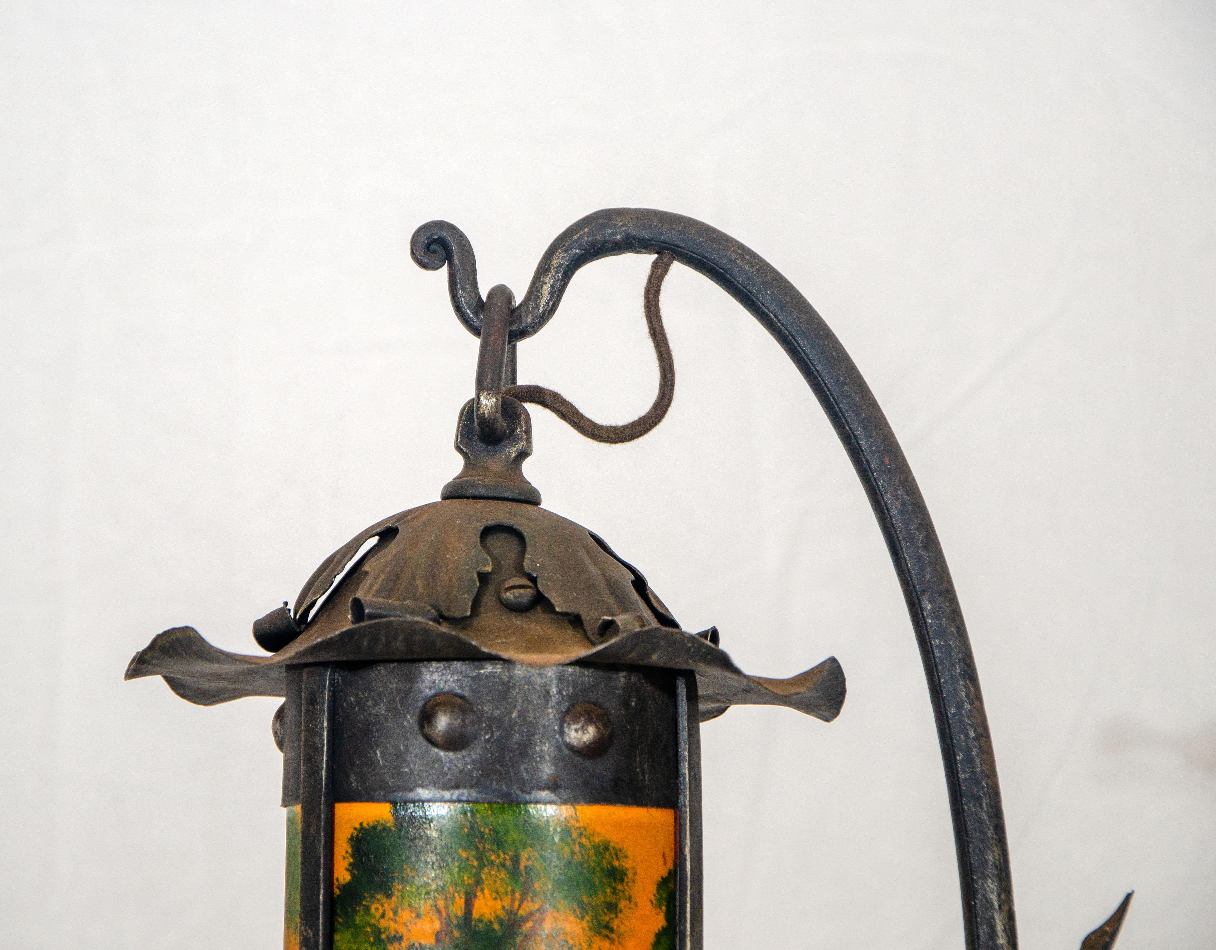 Early 1900's Wrought Iron Floor Lamp For Sale 5
