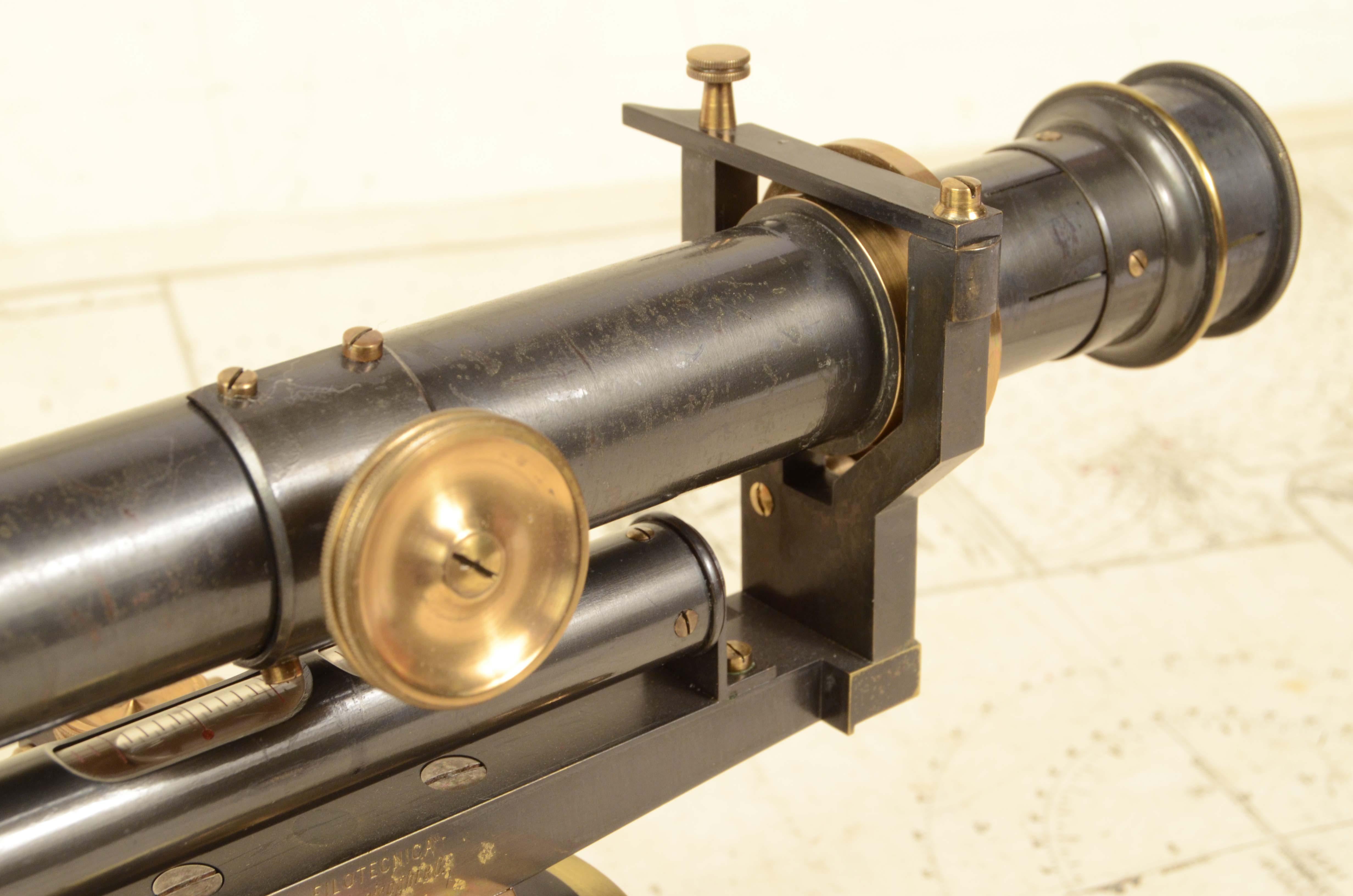 Early 1930s Antique Italian Surveyor Measurement Instrument La Filotecnica Milan 3