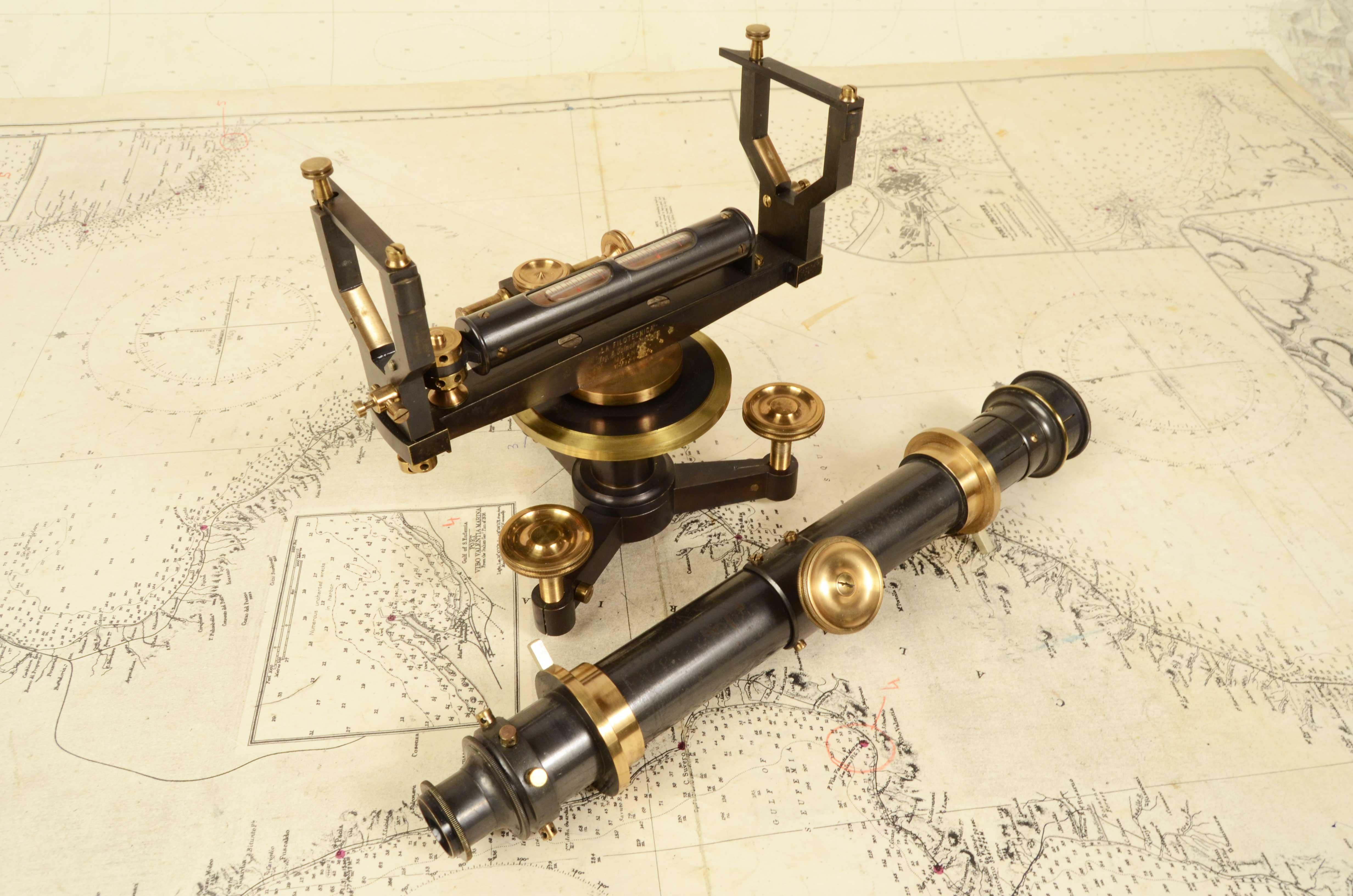 Early 1930s Antique Italian Surveyor Measurement Instrument La Filotecnica Milan 7