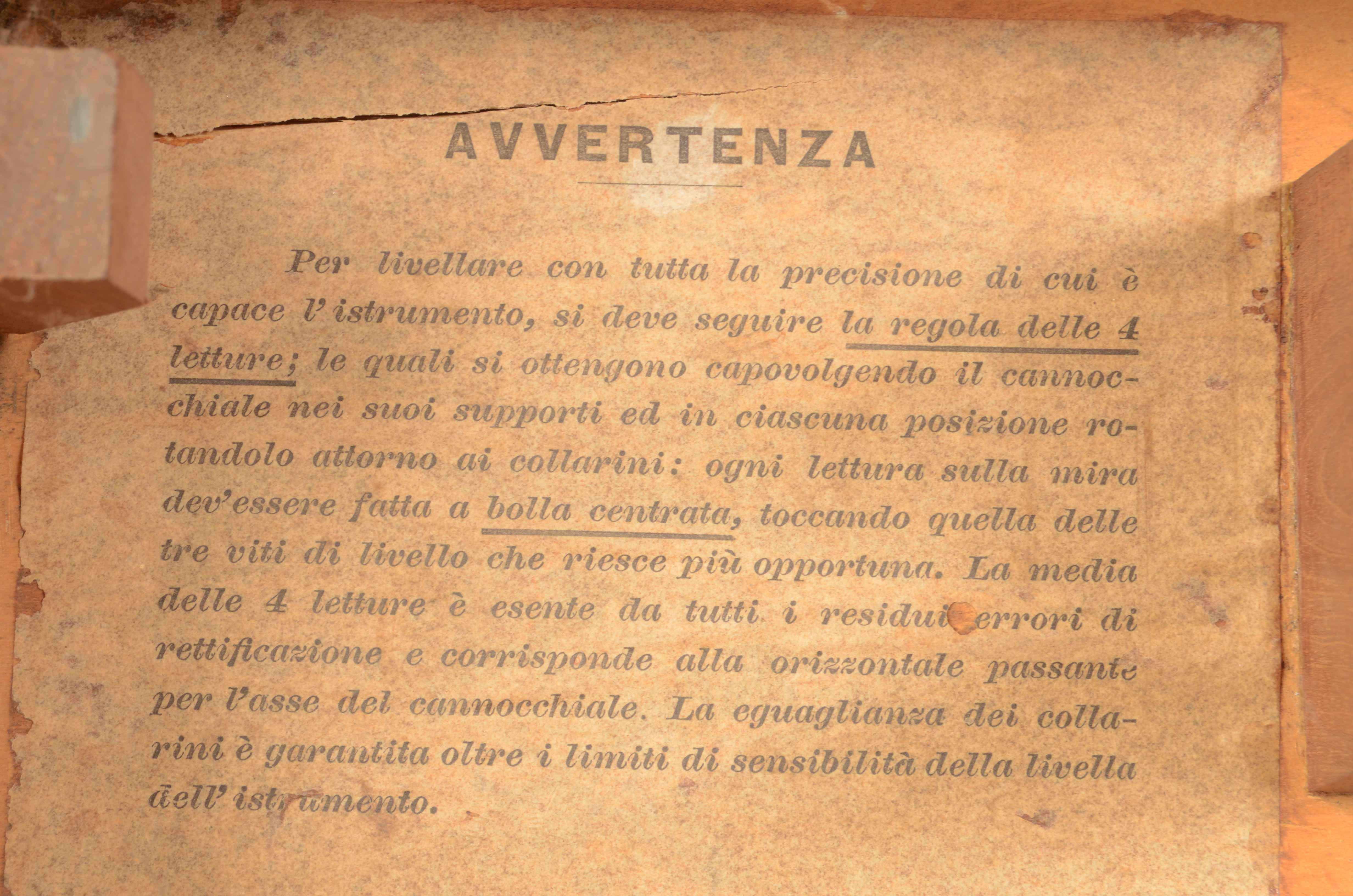 Early 1930s Antique Italian Surveyor Measurement Instrument La Filotecnica Milan 11