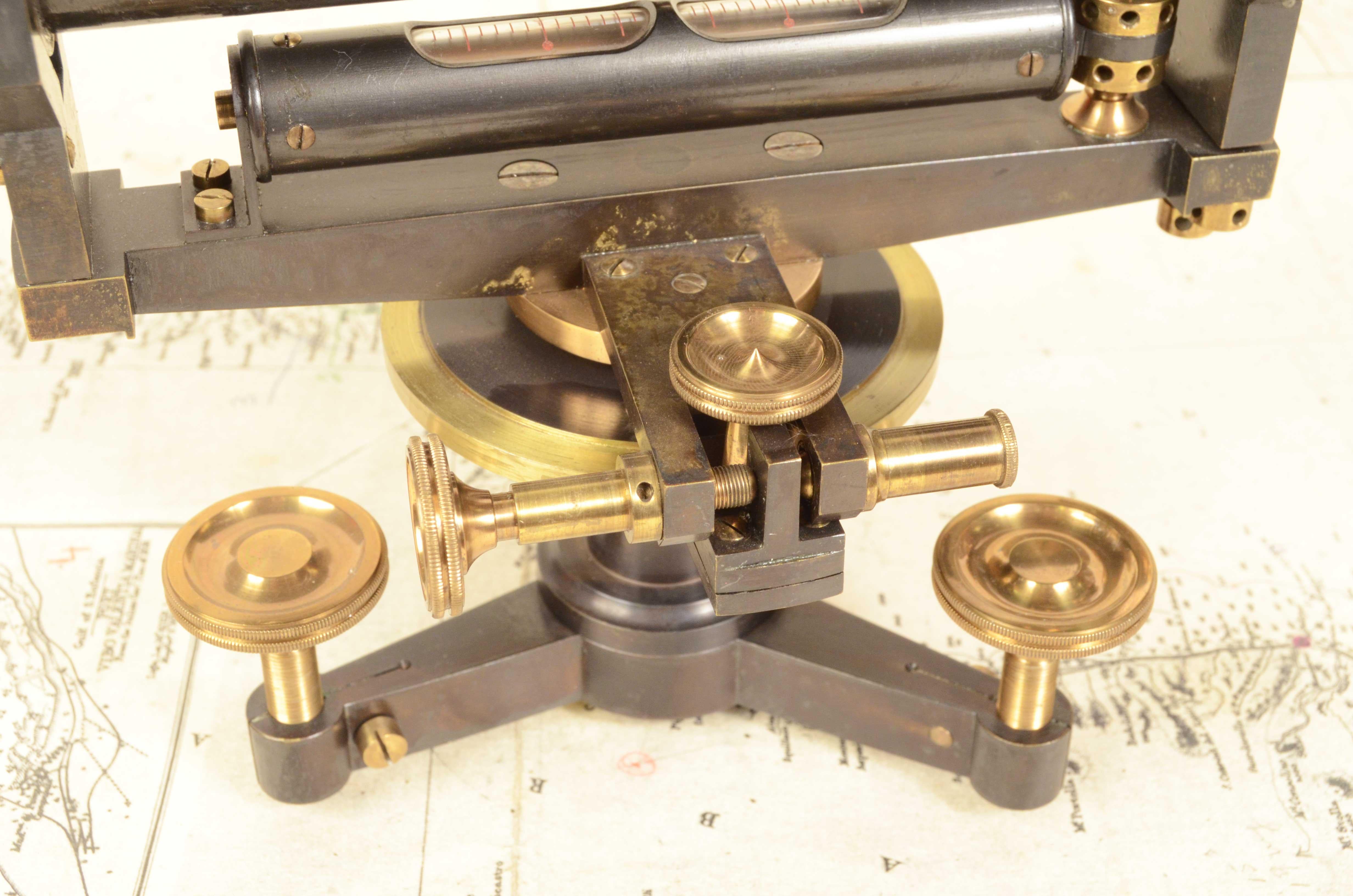 Mid-20th Century Early 1930s Antique Italian Surveyor Measurement Instrument La Filotecnica Milan