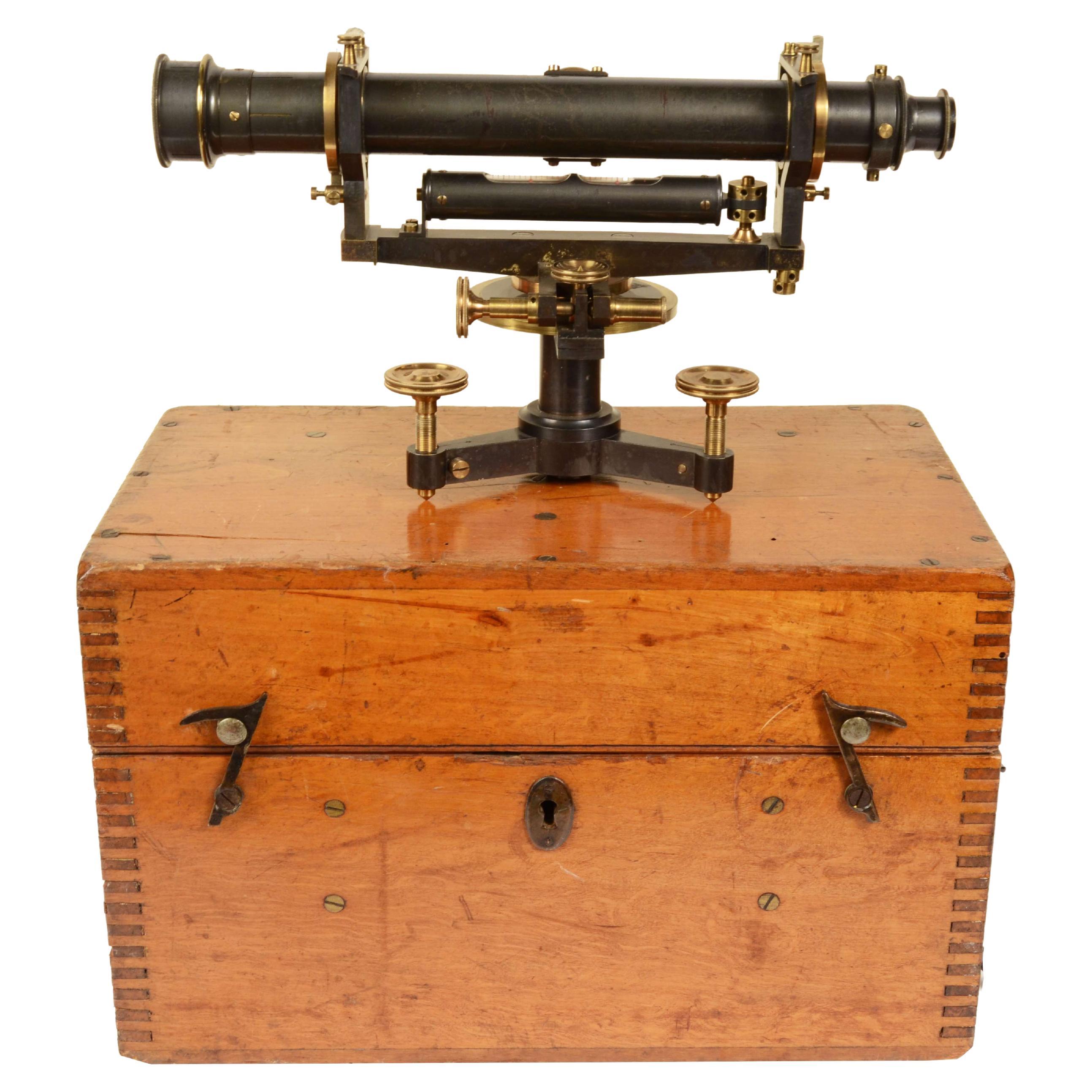 Early 1930s Antique Italian Surveyor Measurement Instrument La Filotecnica Milan