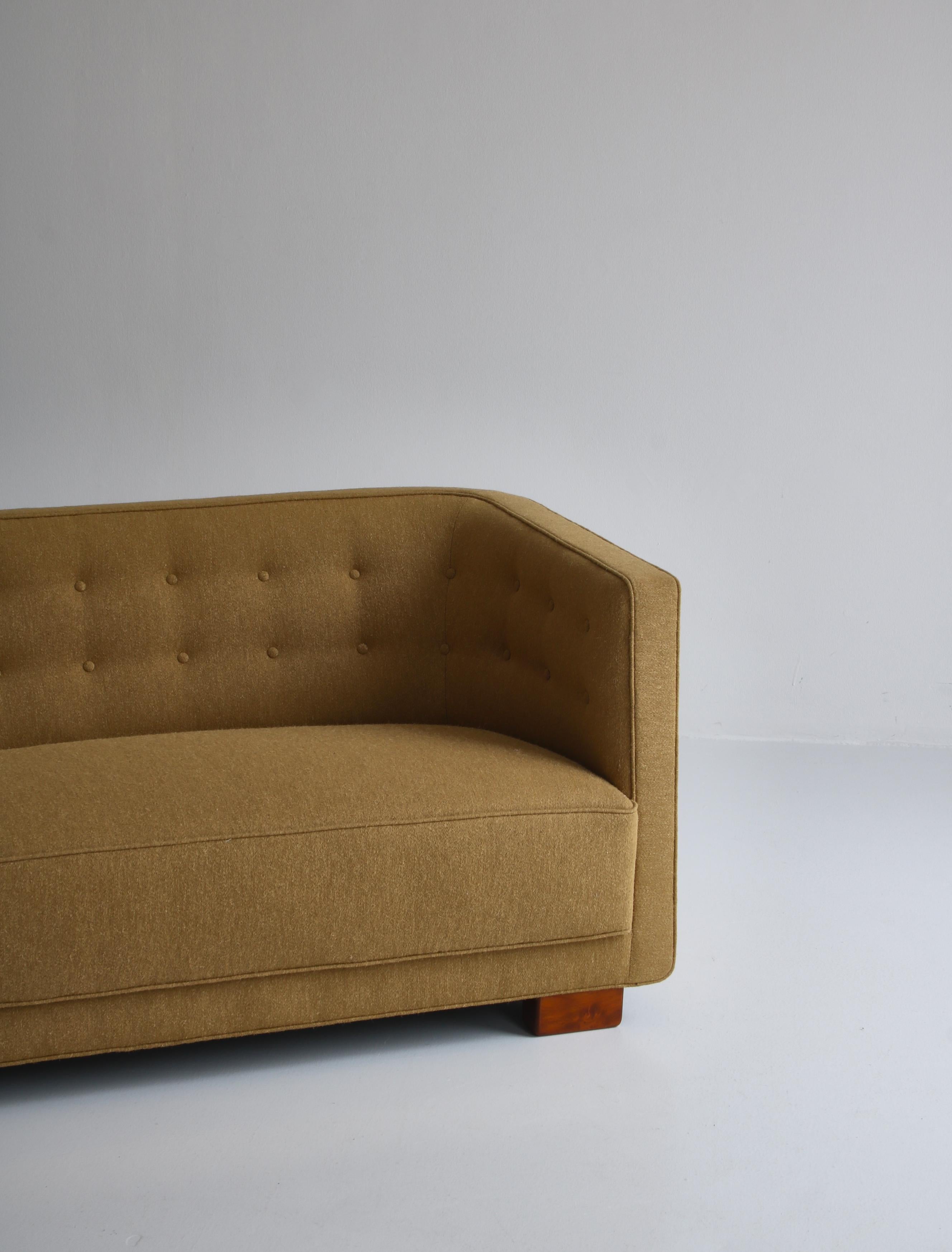 Scandinavian Modern Early 1930s Art Deco Two-Seater Sofa by Flemming Lassen, Denmark For Sale