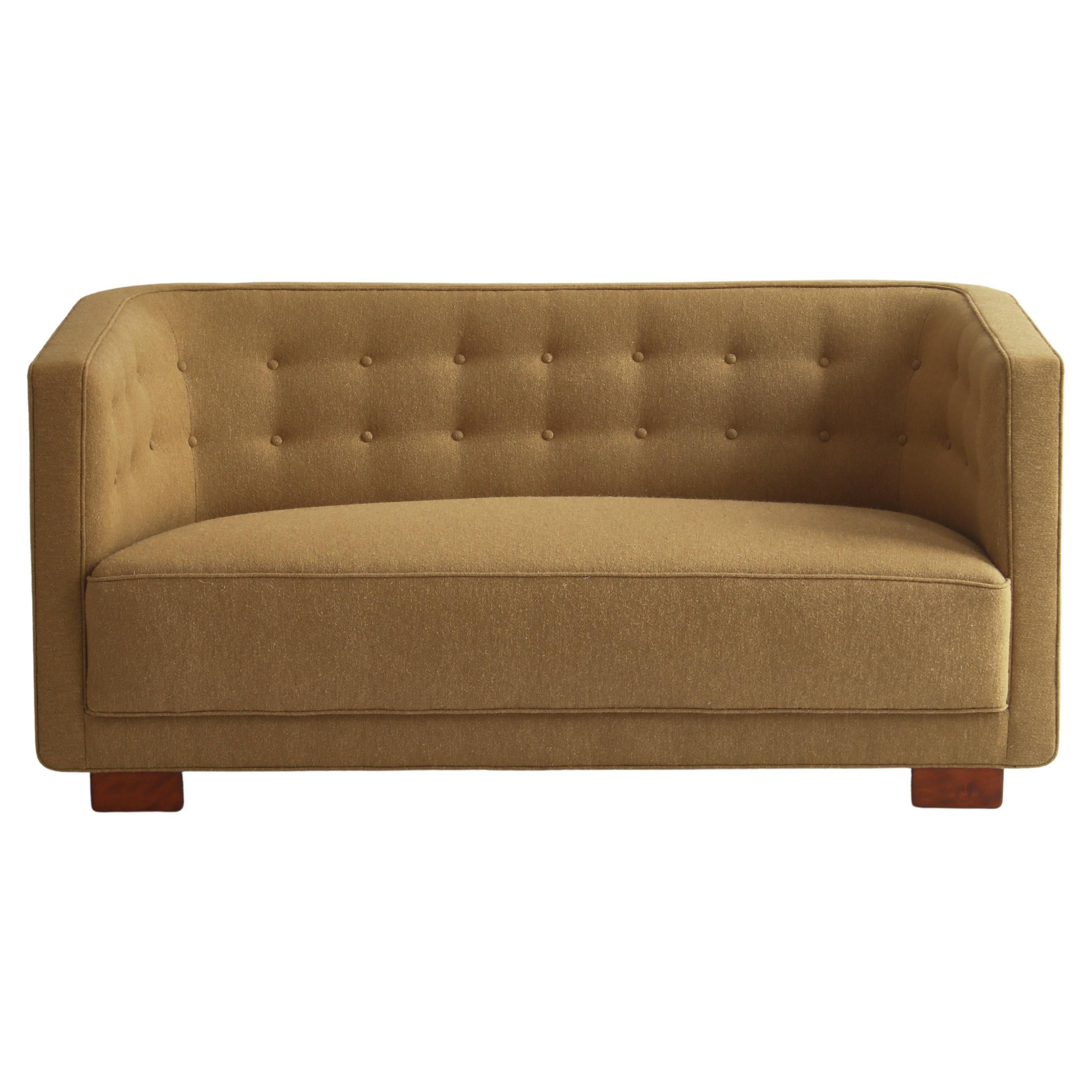 Zweisitzer-Sofa im Art déco-Stil der frühen 1930er Jahre von Flemming Lassen, Dänemark im Angebot