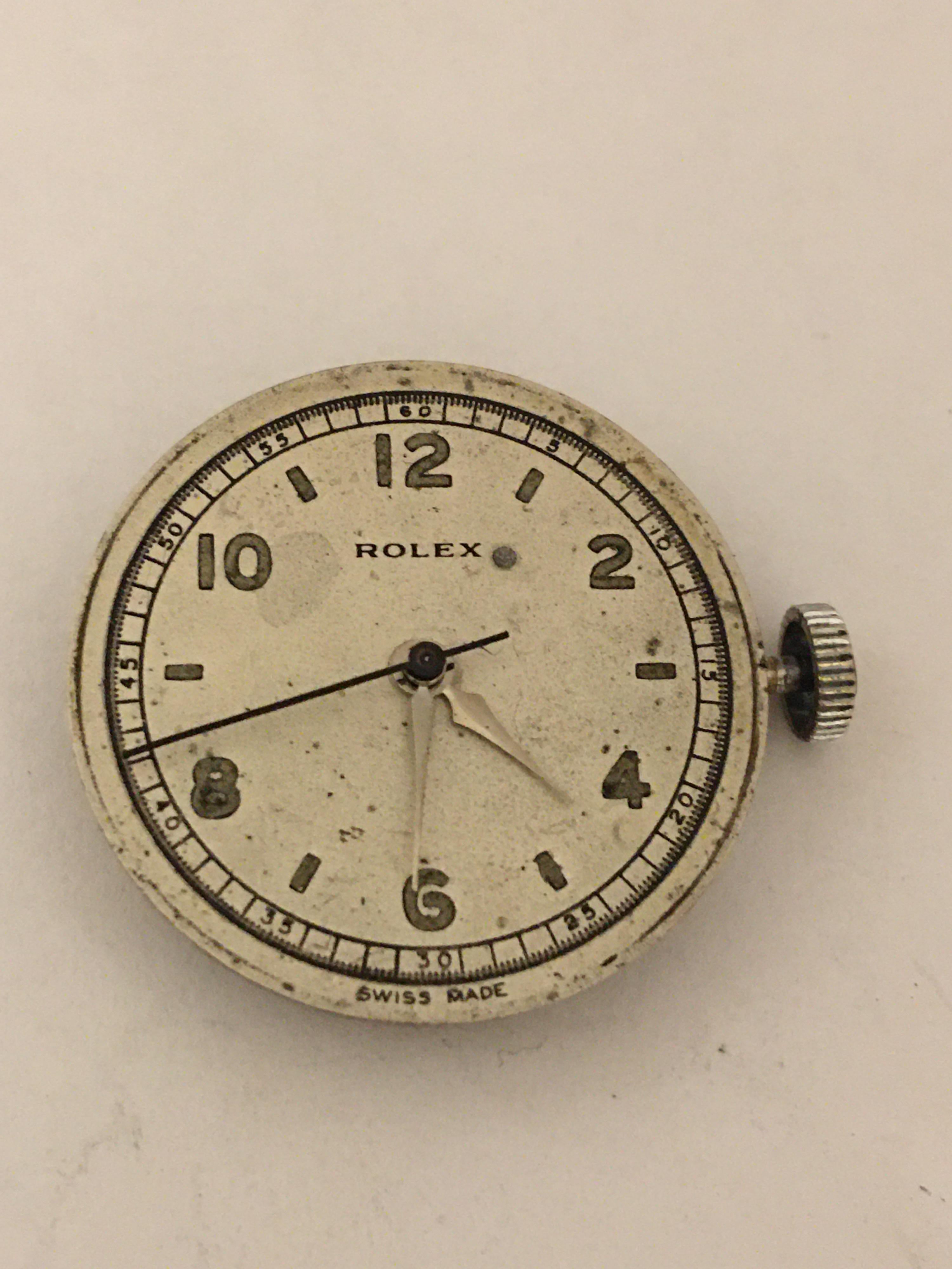 Early 1930s Rolex Bubble Back Stainless Steel with Sweep Seconds Watch 4