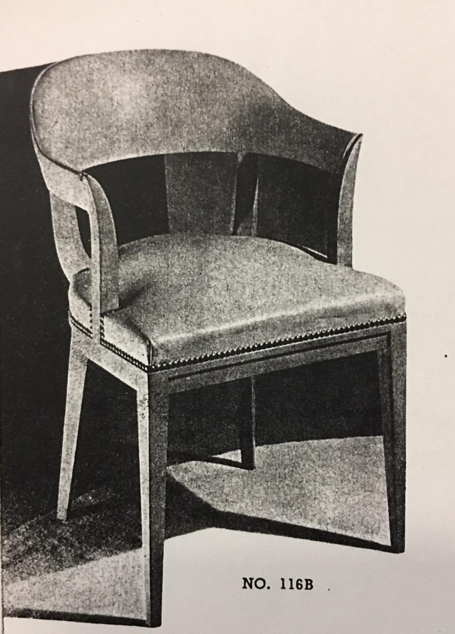 Fauteuils élégants Edward J. Wormley pour Dunbar en Expresso foncé du début des années 1940  x 2 en vente 7