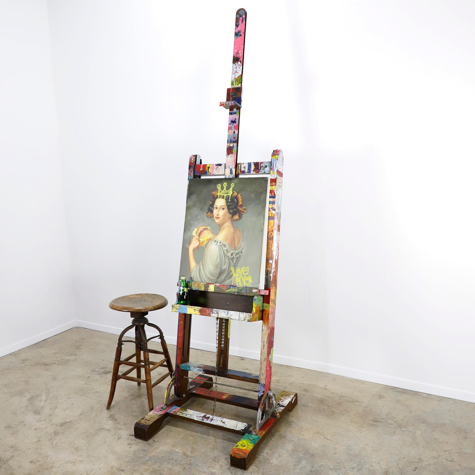 Mexican Early 1950 Adjustable Artist Easel.