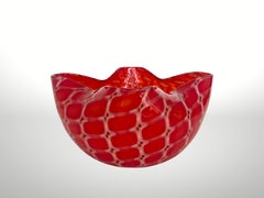 Early 1950s ARCHIMEDE SEGUSO Venice Italy MURANO GLASS Bowl LOSANGHE Series