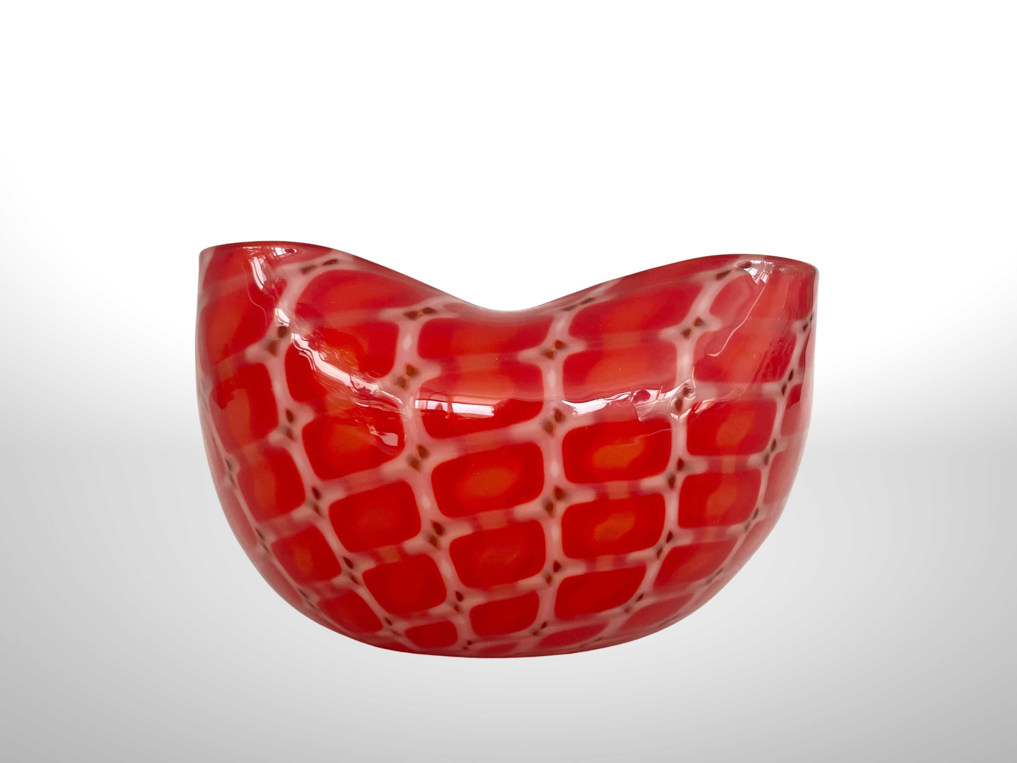 Art Glass Early 1950s ARCHIMEDE SEGUSO Venice Italy MURANO GLASS Bowl LOSANGHE Series For Sale