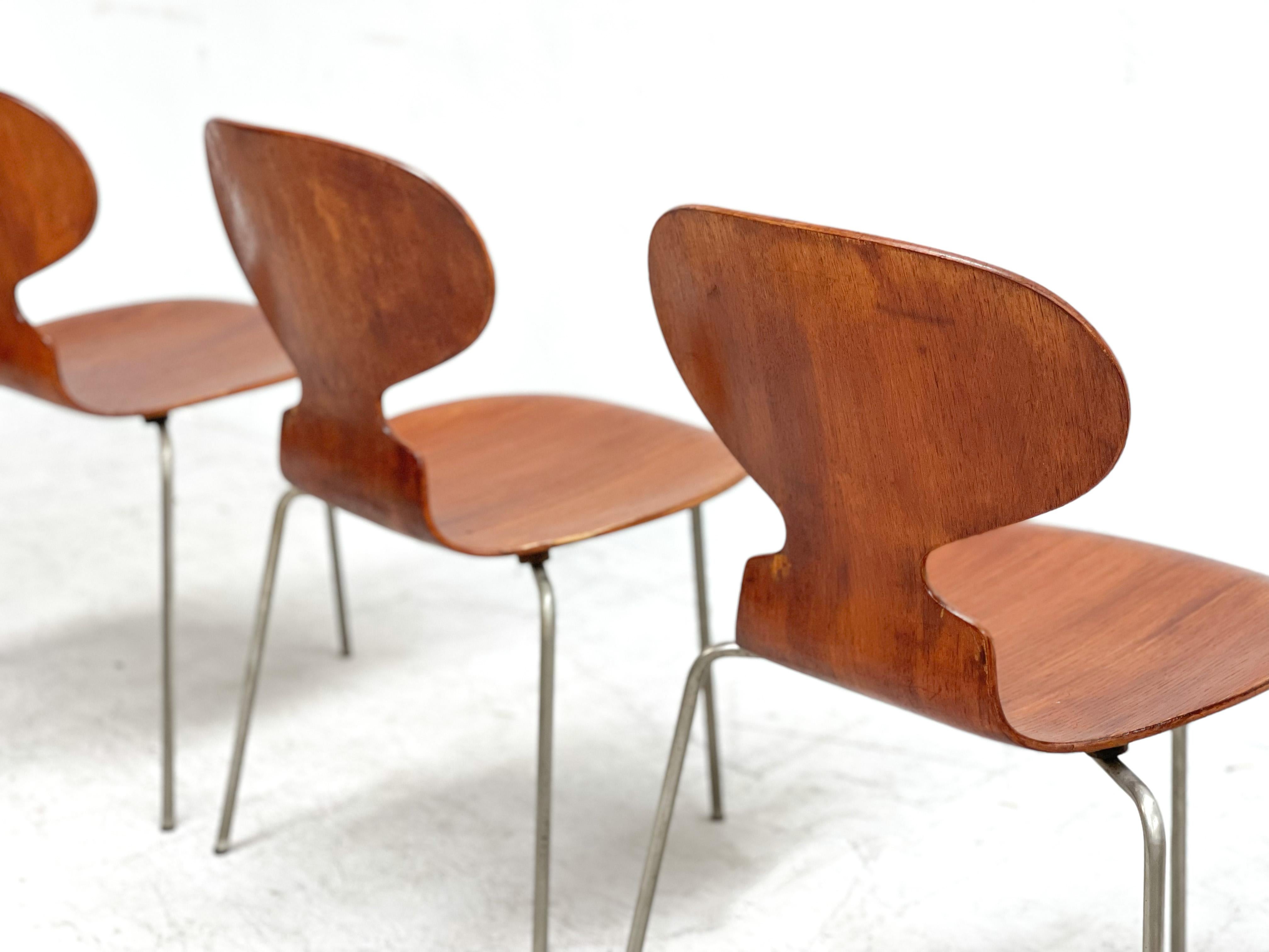 Mid-20th Century Early 1950's Arne Jacobsen Ant Chairs for Fritz Hansen