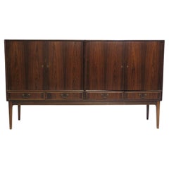 Early 1950's Brazilian Rosewood Danish Sideboard Cabinet