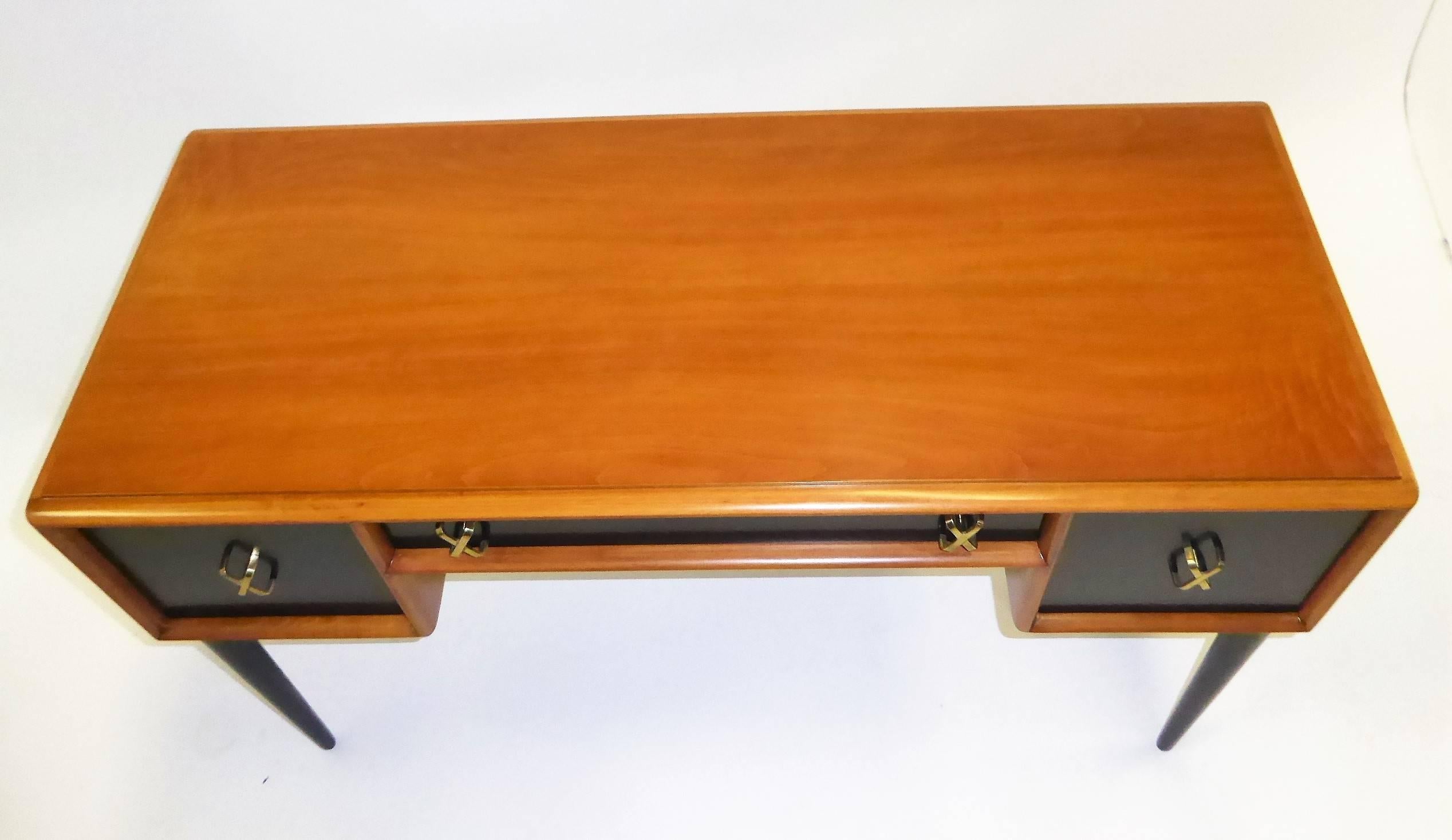 Vanité de bureau Paul Frankl du début des années 1950 pour les meubles John Stuart Johnson 1