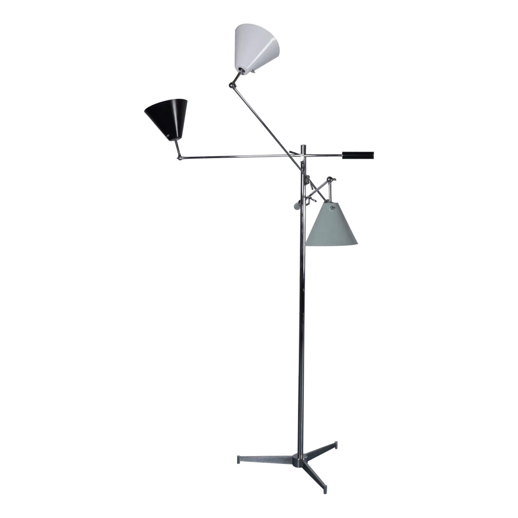 Early 1950s Production Arredoluce Triennale Floor Lamp by Angelo Lelli Italy